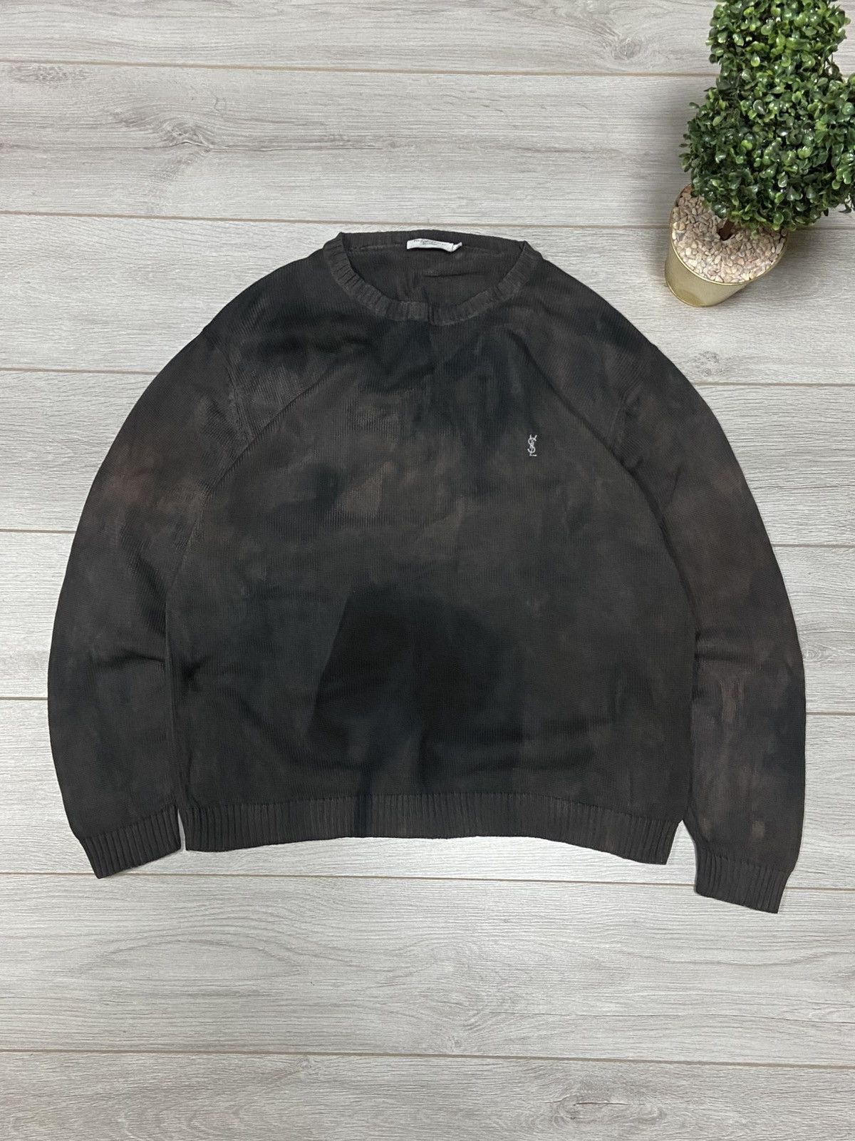 Yves Saint Laurent YSL Yves Saint Laurent tie dye vintage sweater pour homme Size US XL / EU 56 / 4 - 1 Thumbnail