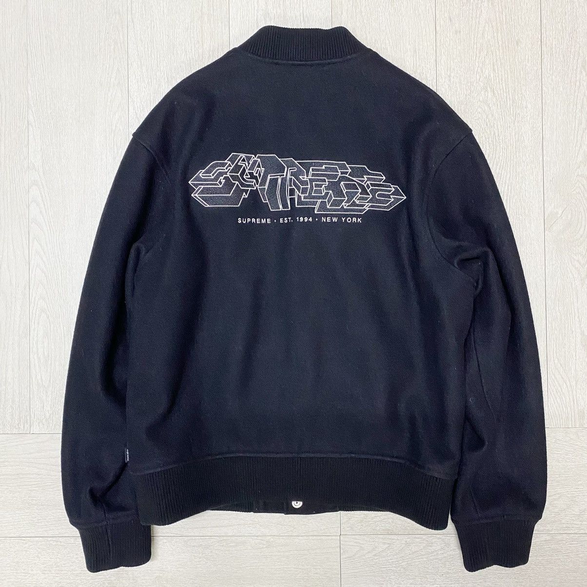 Supreme Supreme delta logo wool varsity jacket | Grailed