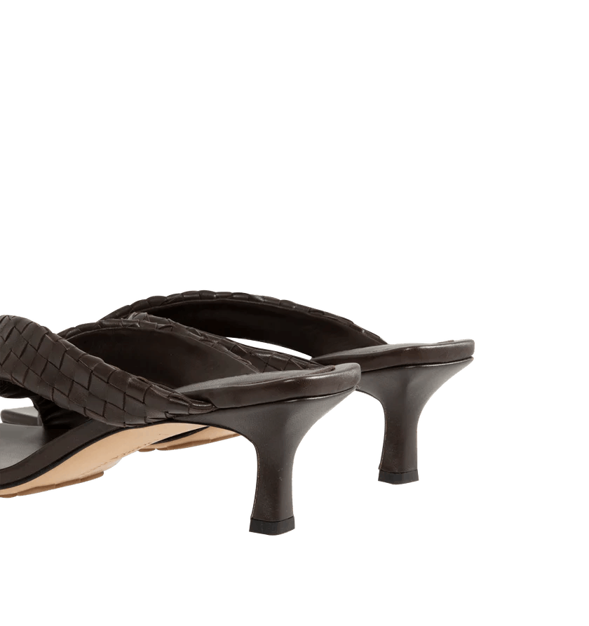 Bottega Veneta o1h1sh10526 Riva Mule in Dark Brown/Fondant Size US 9 / IT 39 - 4 Thumbnail