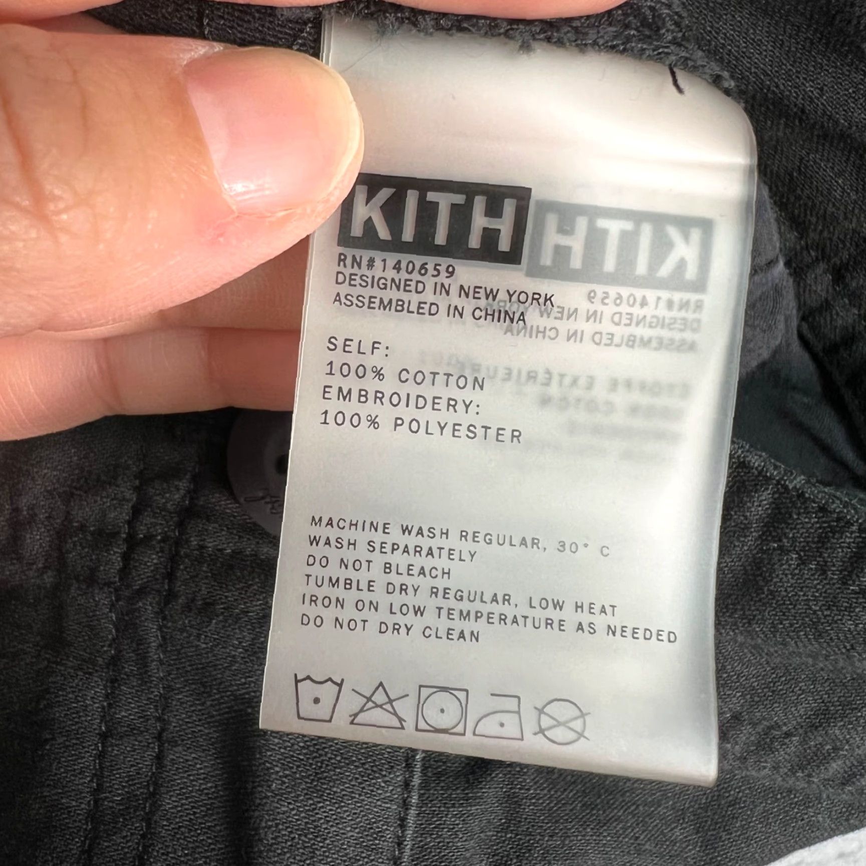 Kith Kith Mens Pants Cargo Wide Leg Size 32 Black Cotton Blend Size US 32 / EU 48 - 4 Thumbnail