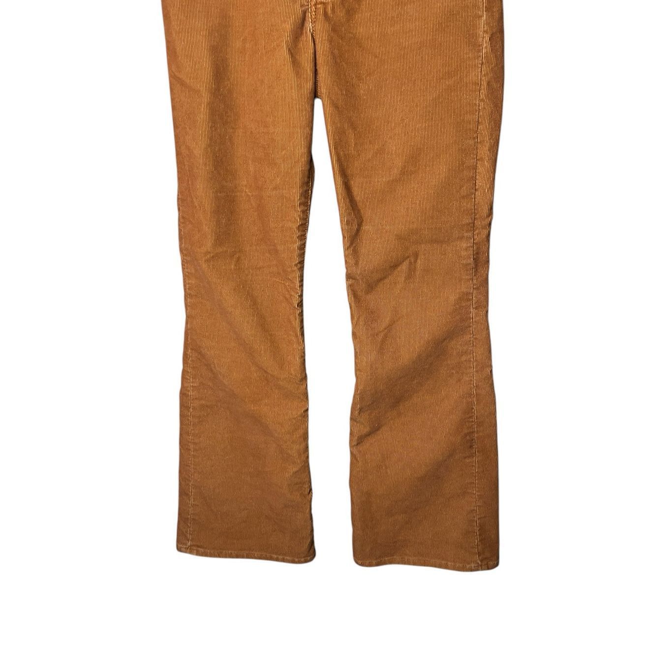 Levi's Levis Ribcage Flare Button Fly Brown Corduroy Pants Boho 70s Size 26" / US 2 / IT 38 - 3 Thumbnail
