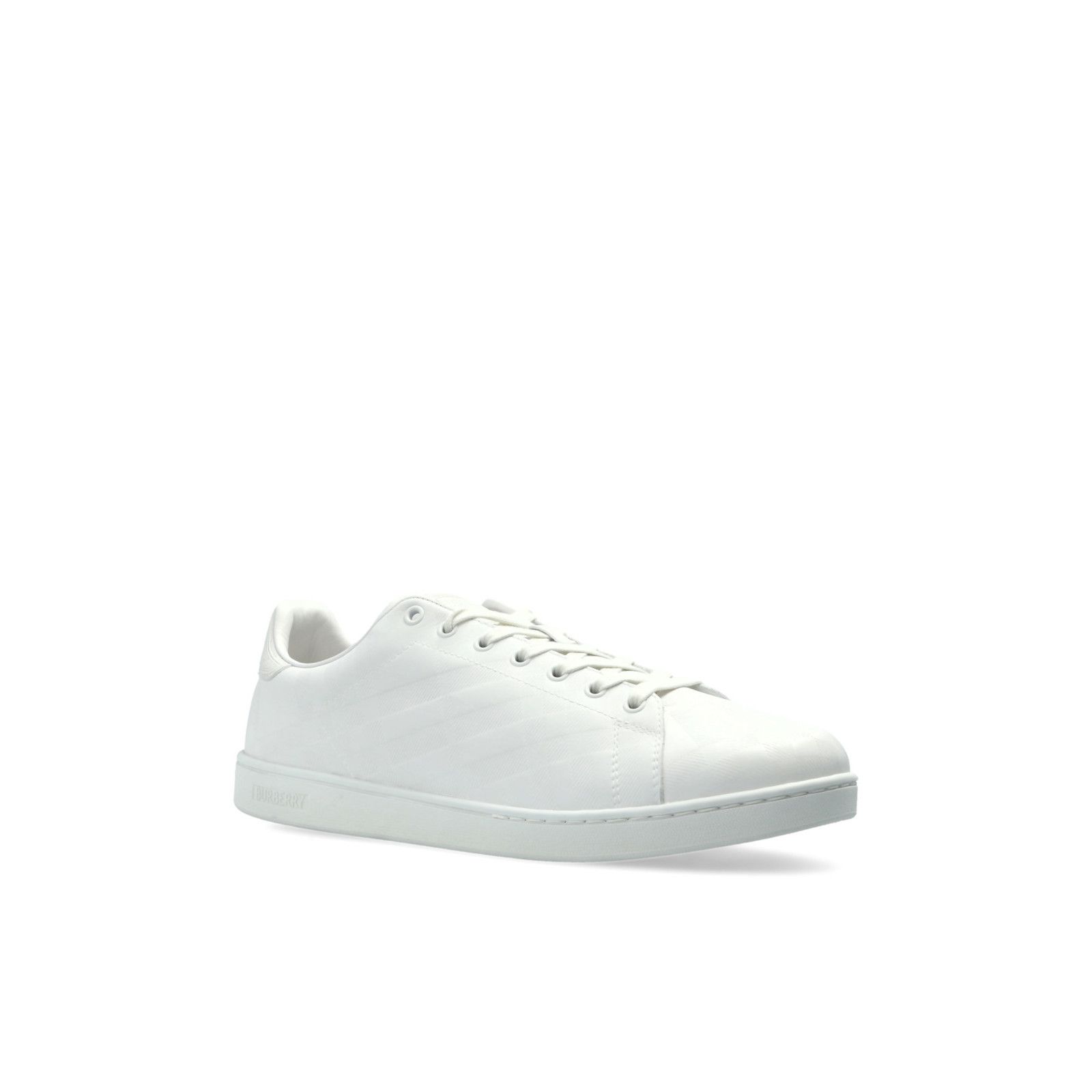 Burberry BURBERRY White Leather Sneakers New & Authentic (Men's size: Size US 6 / EU 39 - 2 Thumbnail