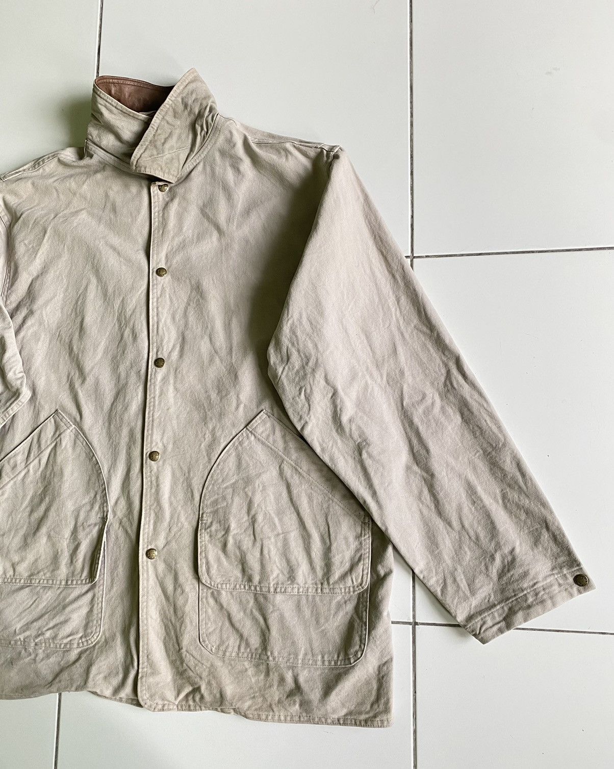 Woolrich Woolen Mills Vintage Wolrich Wooden Nickel Indigo Cream Jacket Size US XXL / EU 58 / 5 - 4 Thumbnail