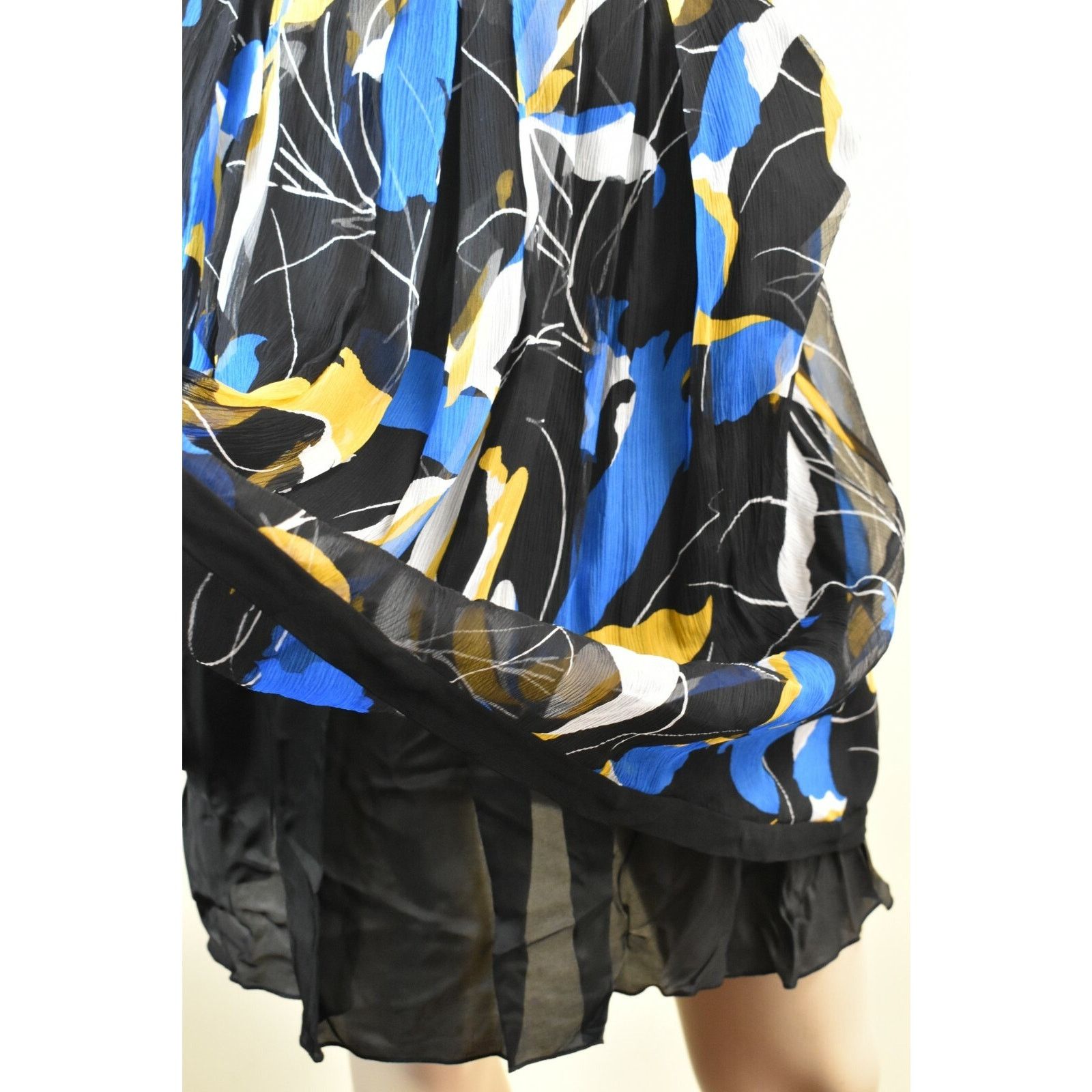 Miu Miu MIU MIU PRADA BLACK FLORAL CHIFFON ZIP SHORT SKIRT 38 2 IT Size 26" / US 2 / IT 38 - 2 Thumbnail