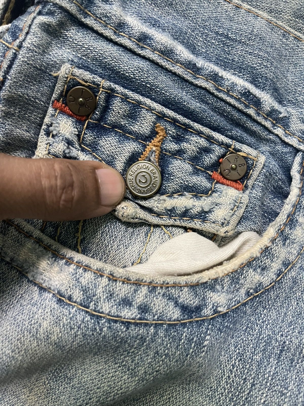 True Religion 90s TRUE RELIGION FLARE DENIM DISTRESSED Size US 30 / EU 46 - 7 Thumbnail