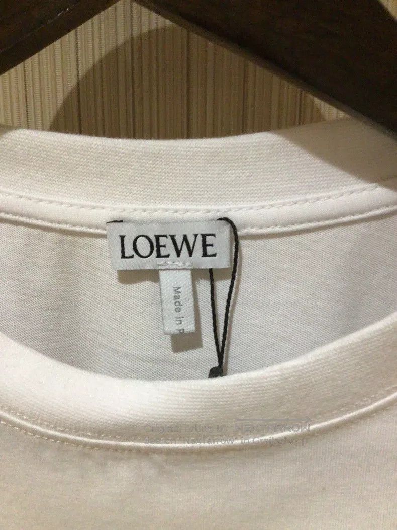 Loewe Long-sleeve T-shirt, white classic version, embroide