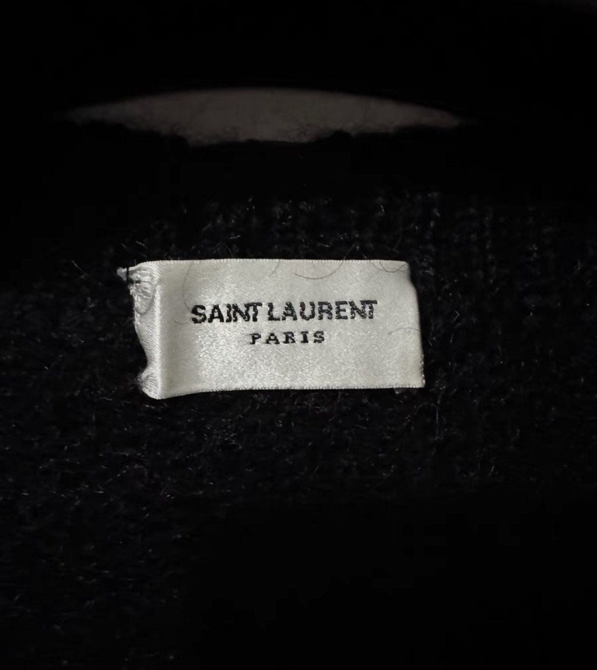 Saint Laurent Paris Saint Laurent (SLP) 22FW Black/White Mohair Playboy Sweater Size US XL / EU 56 / 4 - 5 Thumbnail