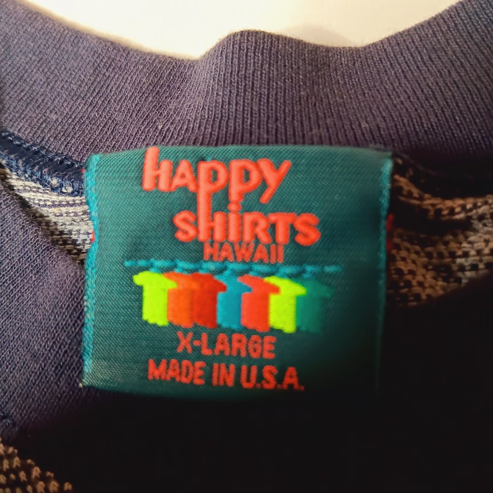 Vintage VINTAGE Happy Shirts Hawaii Shirt XL Blue Woven Map of Hawaiian Islands 90s Graphic Mens Size US XL / EU 56 / 4 - 4 Thumbnail