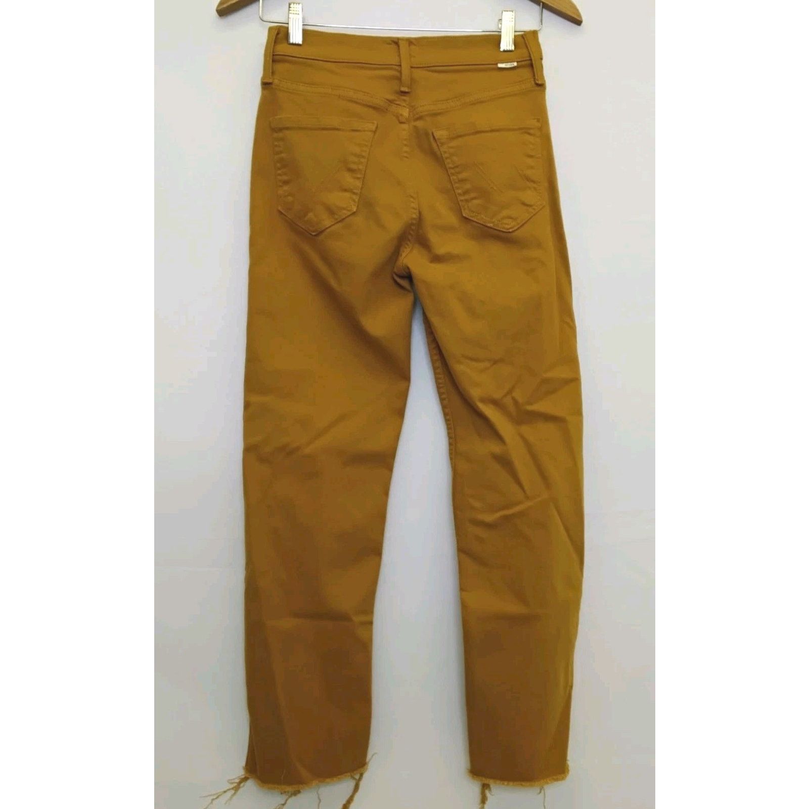 MOTHER Mother Tomcat Ankle Fray Jeans Women's 25 Mustard Yellow Size 25" / US 0 / IT 36 - 3 Thumbnail