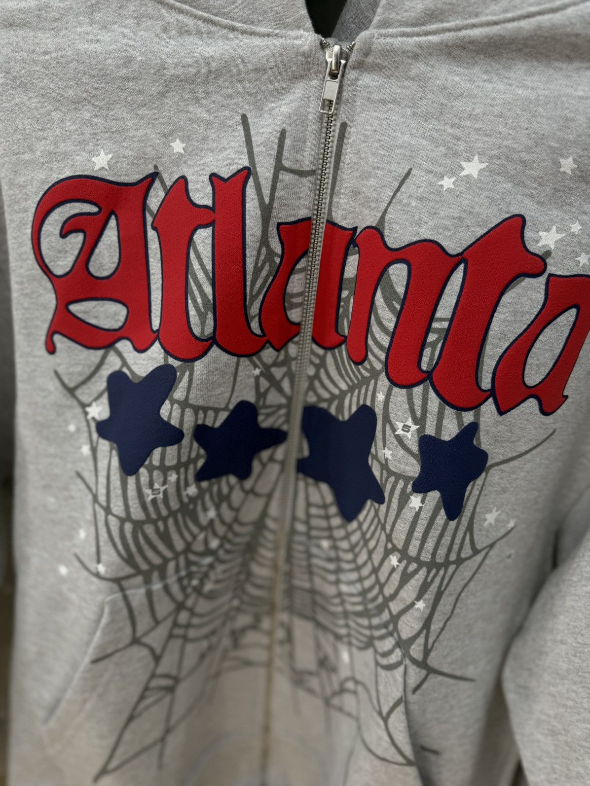 Sp5der Sp5der Worldwide Atlanta Grey Zip Hoodie Size M (NEW) Size US M / EU 48-50 / 2 - 6 Thumbnail