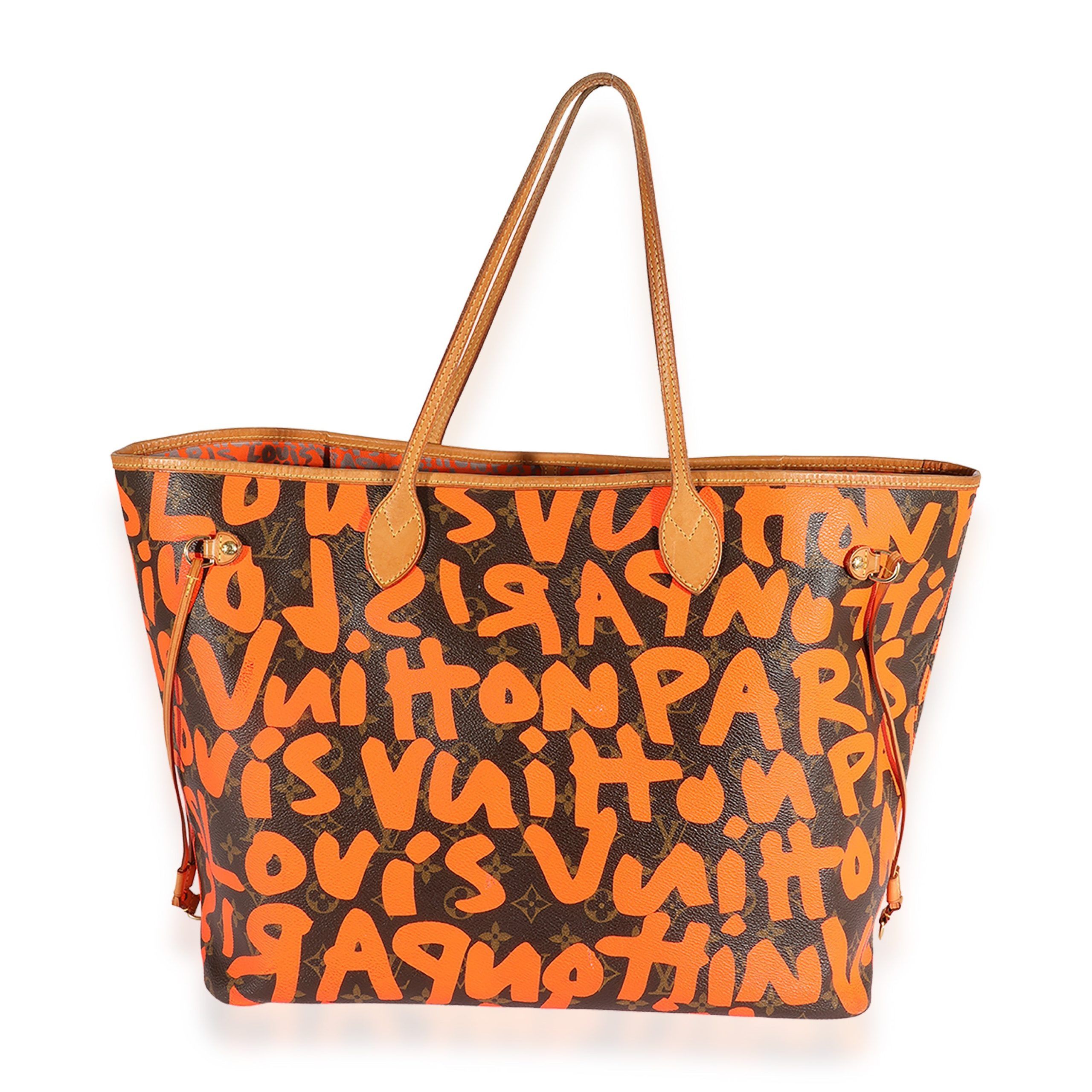 image of Louis Vuitton X Stephen Sprouse Orange Graffiti Monogram Canvas Neverfull Gm, Women's