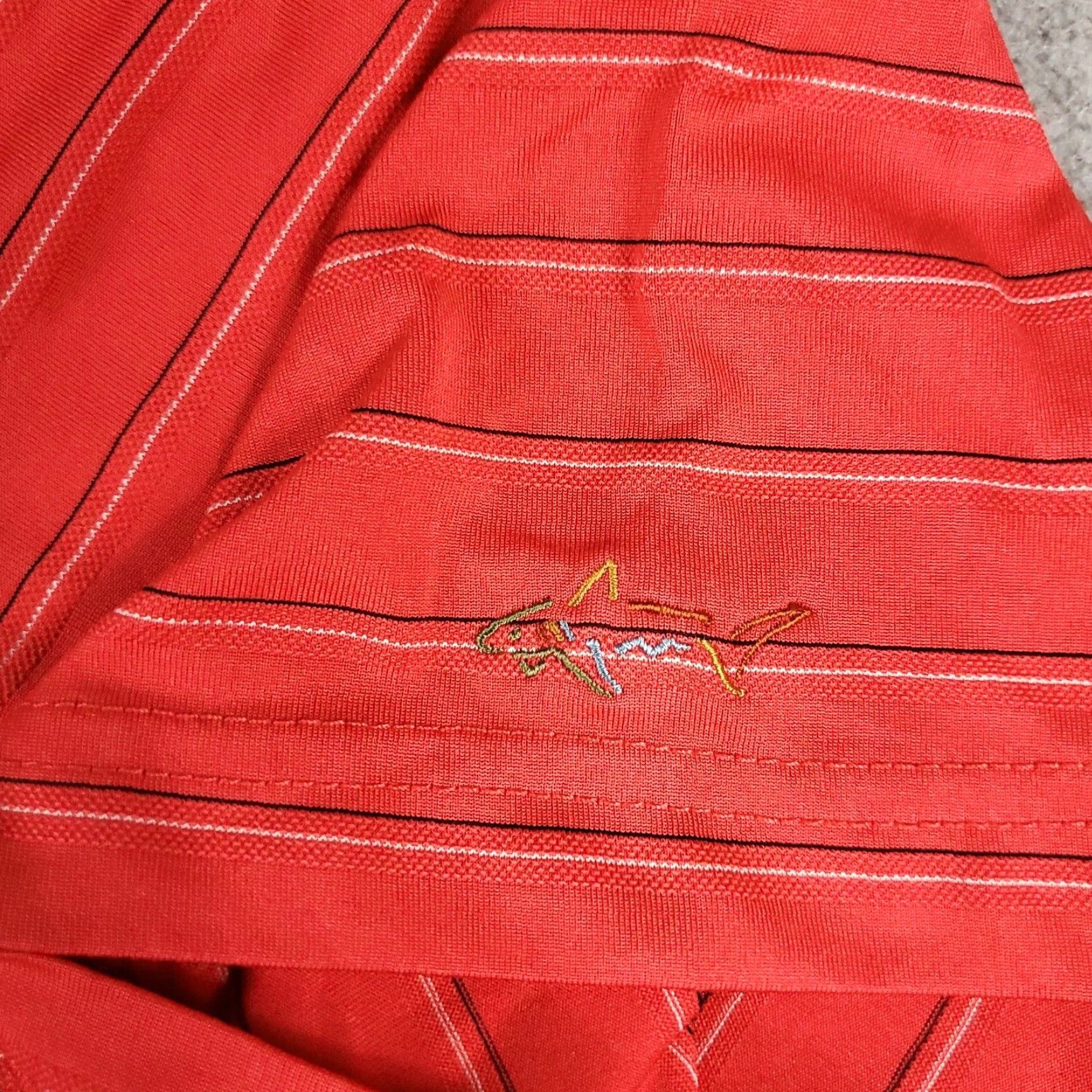 Vintage Greg Norman Polo Shirt Mens L Red Striped Logo Casual Short Sleeve Shirt Polo Size US L / EU 52-54 / 3 - 3 Thumbnail