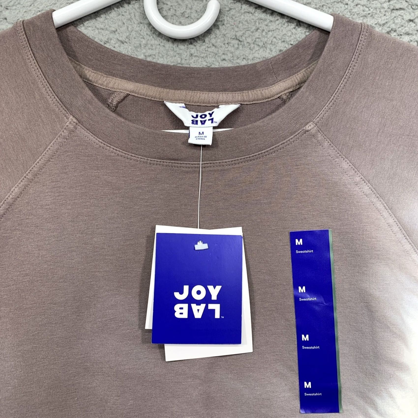 Vintage Joy Lab Cropped Sweatshirt Women’s Mocha & Cream Size M Thumb Holes NWT Size M / US 6-8 / IT 42-44 - 7 Thumbnail