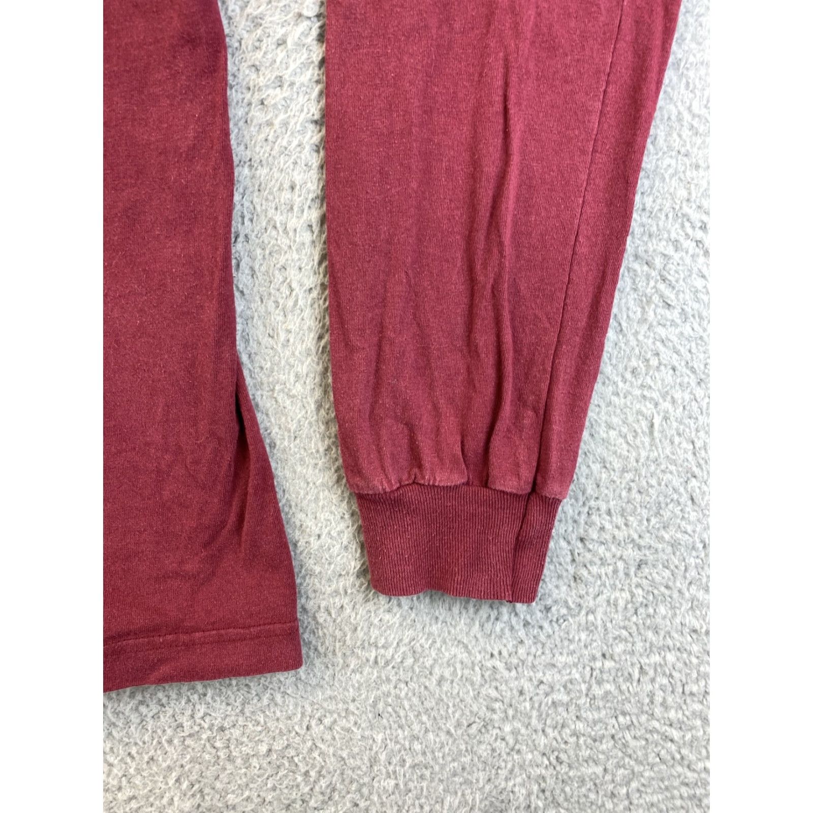Reebok VINTAGE Reebok Avalanche Men's T-Shirt Long Sleeve Crew Neck Maroon Size M 78-7 Hockey Logo Cotton Polyester Shirt Mens Size US M / EU 48-50 / 2 - 8 Thumbnail