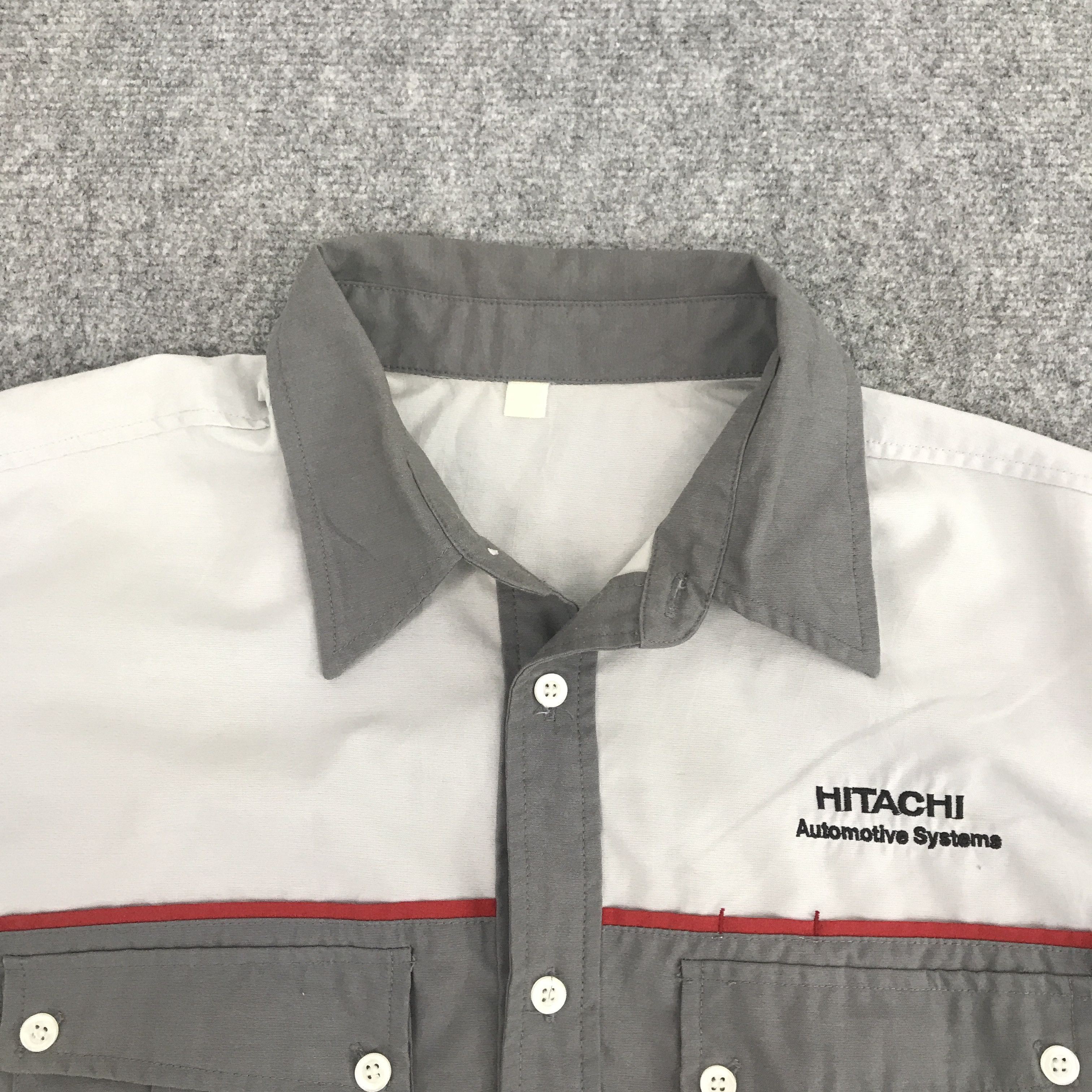 Japanese Brand Rare Hitachi Worker Button Up Shirt Size US L / EU 52-54 / 3 - 8 Thumbnail