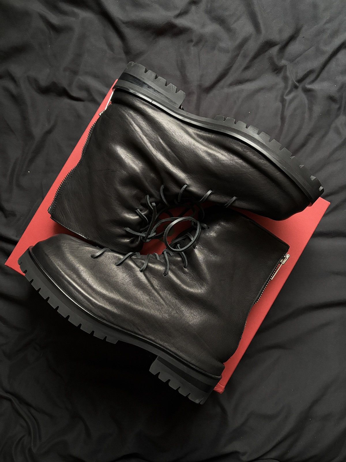 424 Marathon Lace Up Boots Black Size US 8 / EU 41 - 4 Thumbnail