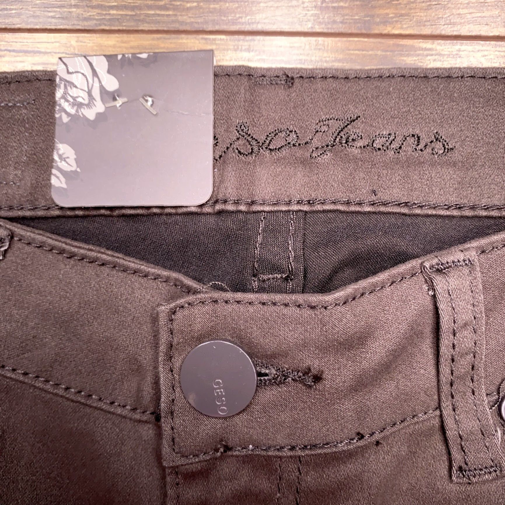Vintage Geso Jeans Jeans Womens 7 Mid Rise Straight Leg Brown 5-Pocket Stretch Regular Modern Modern Womens Shoes? Size 28" / US 6 / IT 42 - 4 Thumbnail