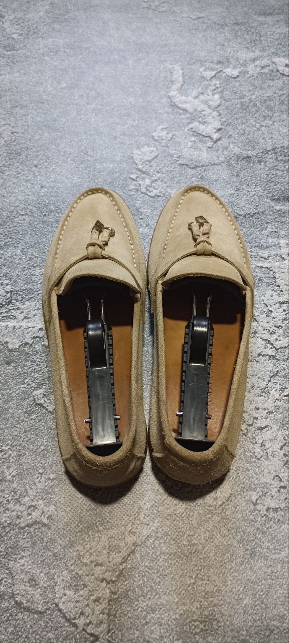 Loro Piana Loro Piana Beige Suede Summer Charms Walk Slip On Loafers Size US 9 / IT 39 - 4 Thumbnail