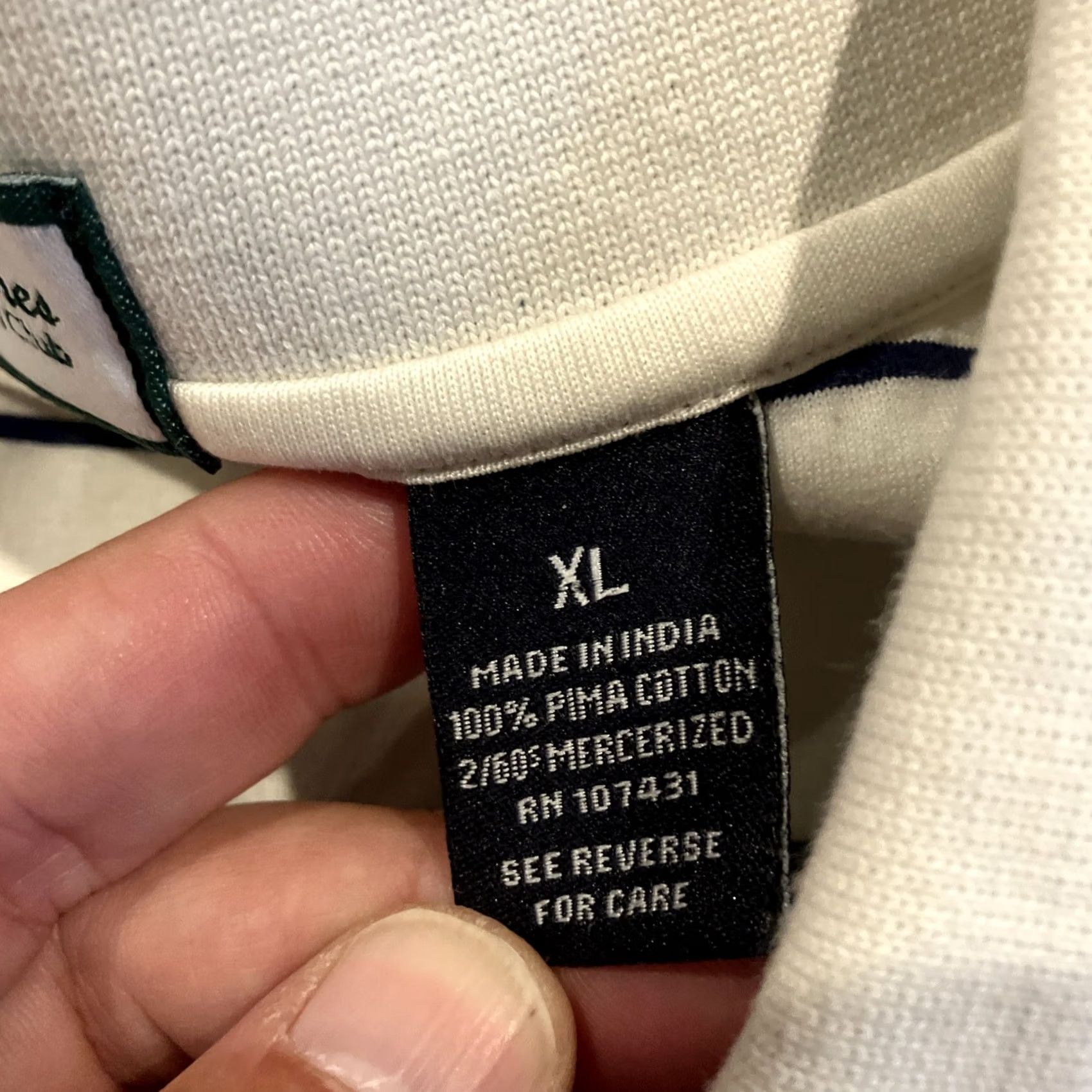Vintage VINTAGE Miami Shores Country Club White Striped Golf Polo Shirt Men's XL Size US XL / EU 56 / 4 - 4 Thumbnail