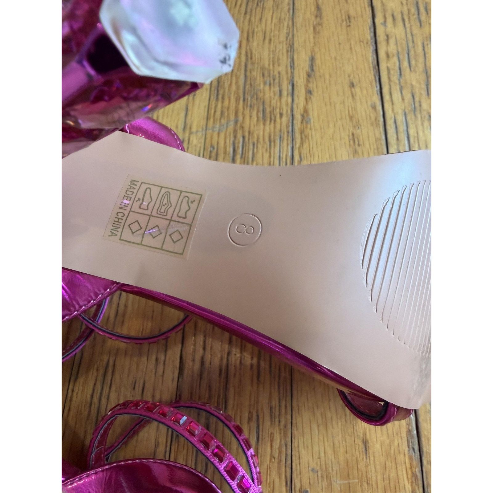 Other Pink Rhinestone Strappy Heel Sandals Shoes Womens Size 8 Size US 8 / IT 38 - 9 Thumbnail