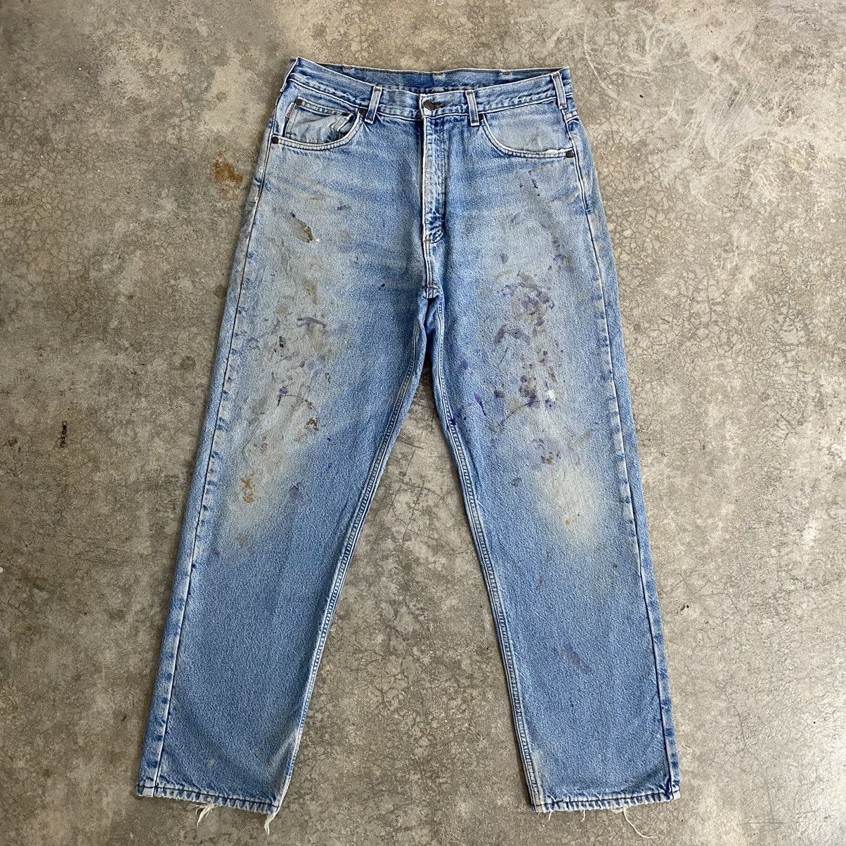 Carhartt VTG Carhartt Blanket Lined Relaxed Dirty Denim Jeans Size US 34 / EU 50 - 4 Thumbnail