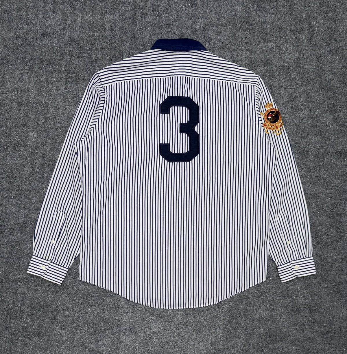 Ralph Lauren Vintage Polo Ralph Lauren Crest Shirt Big 3 Stripe XL Size US XL / EU 56 / 4 - 7 Thumbnail