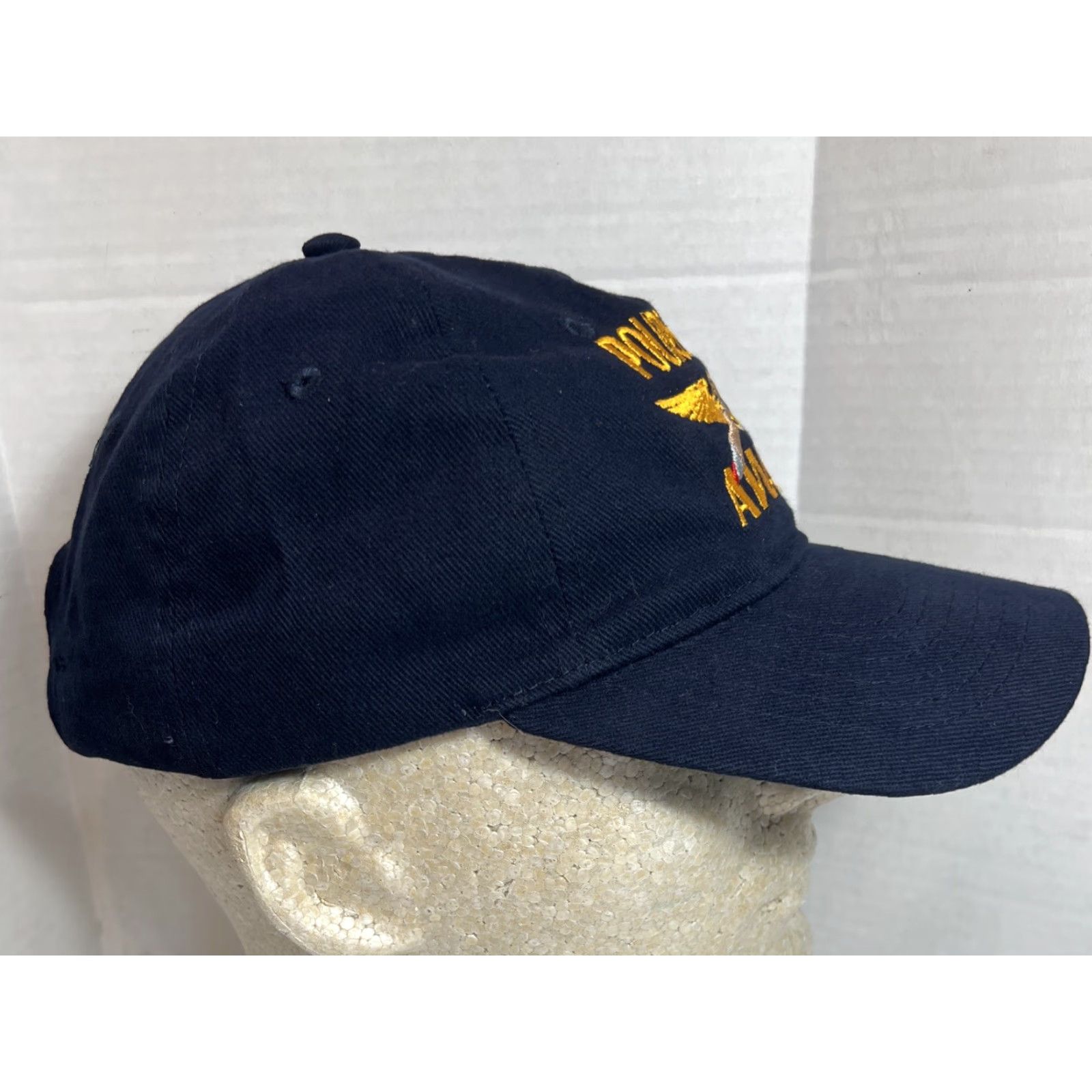Vintage Aviation Hat Adjustable Strapback Baseball Cap Men One Size Blue Cotton Sportsman Men Adjustable Aviation Theme Cap Size ONE SIZE - 3 Thumbnail