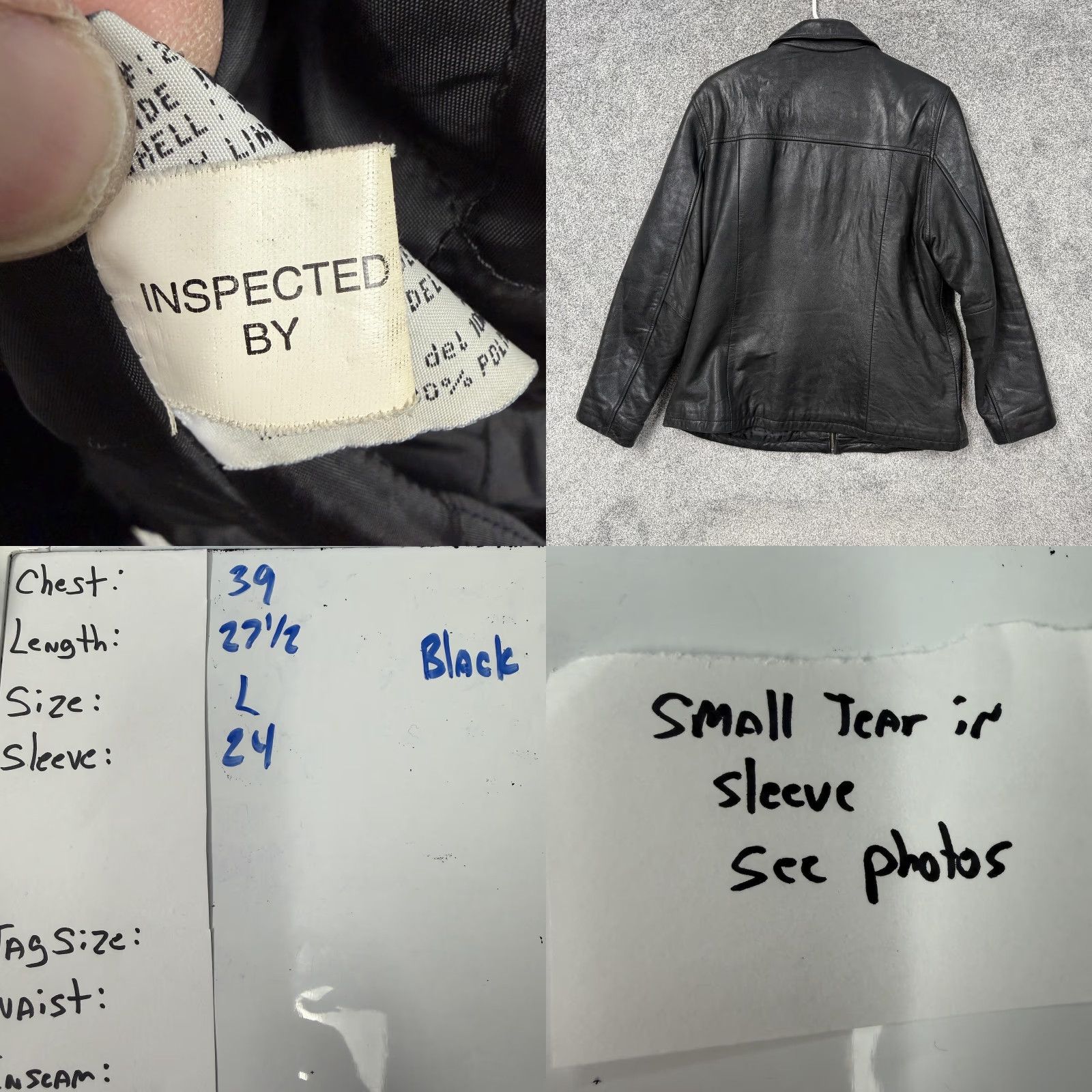 Vintage VTG 90s Preswick & Moore Leather Jacket Mens L Black Biker Streetwear Motorcycle Shirt Coat Jacket Size US L / EU 52-54 / 3 - 9 Thumbnail