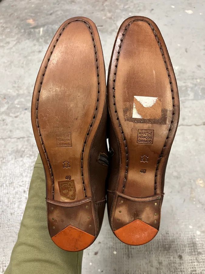 Marithe + Francois Girbaud 2000s Marithé + François Girbaud Brown Pony Hair Buttoned Leather Boots Size US 9 / IT 39 - 10 Thumbnail