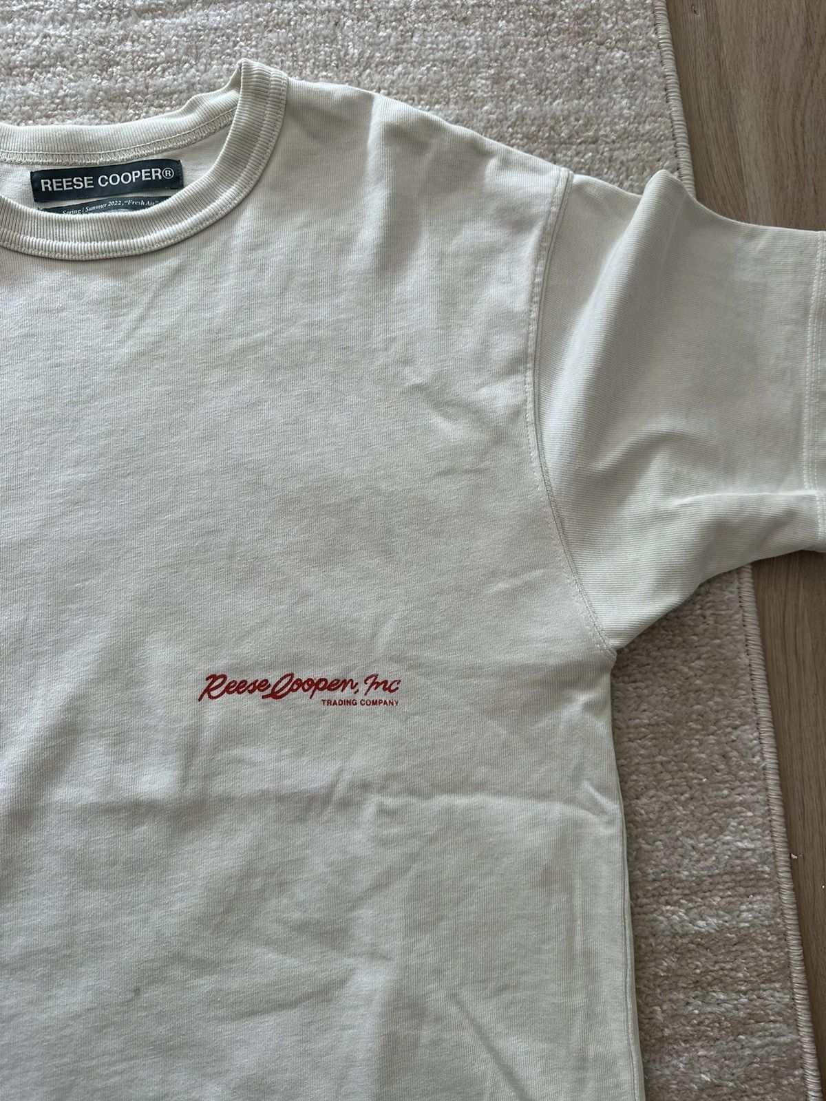 Reese Cooper Reese Cooper SS2022 White And Red Outdoor Supply T-Shirt Size US M / EU 48-50 / 2 - 2 Thumbnail