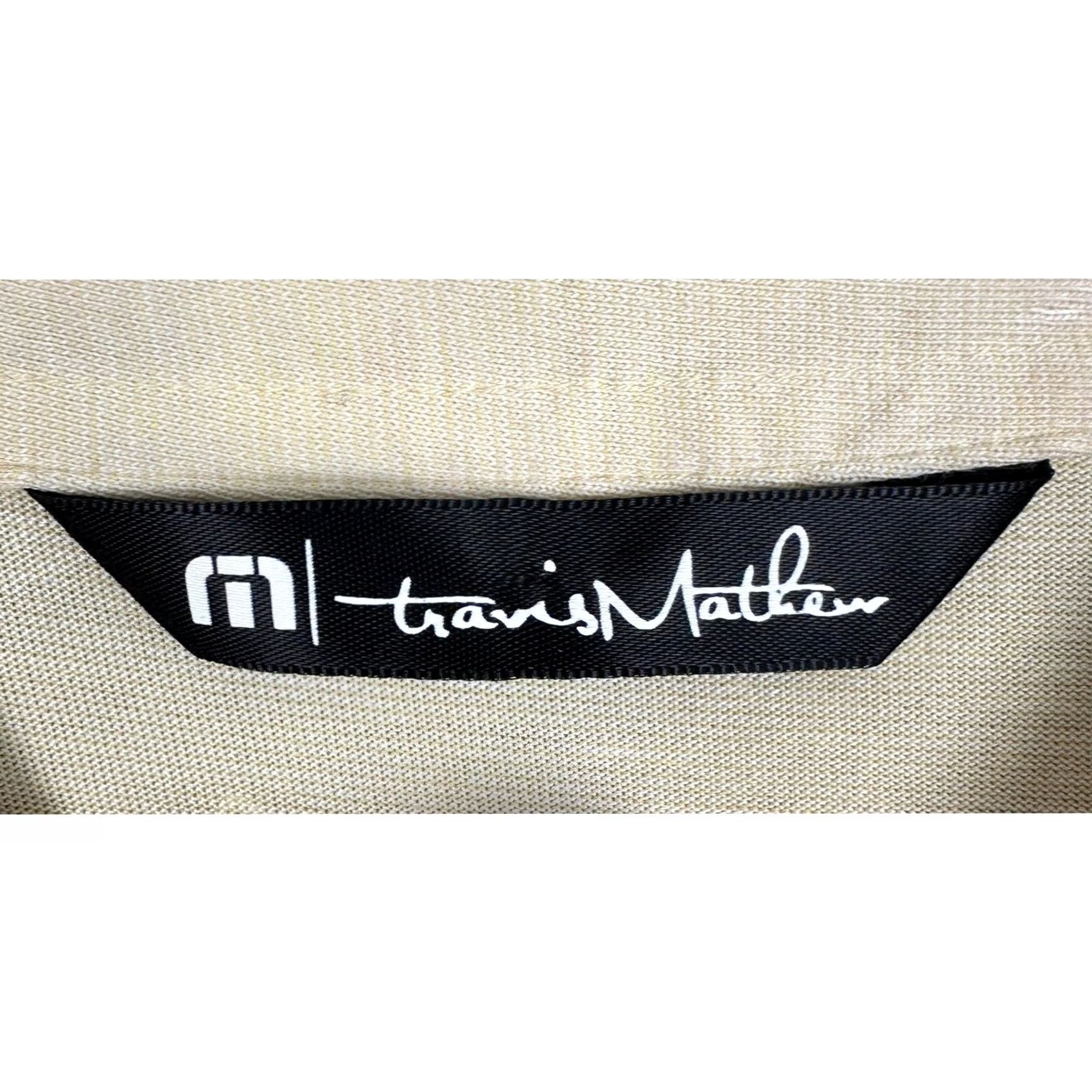 TravisMathew Travis Mathew Polo Shirt Men 2XL Yellow Short Sleeve Collared Pima Cotton Blend Golf Performance Size US XXL / EU 58 / 5 - 4 Thumbnail