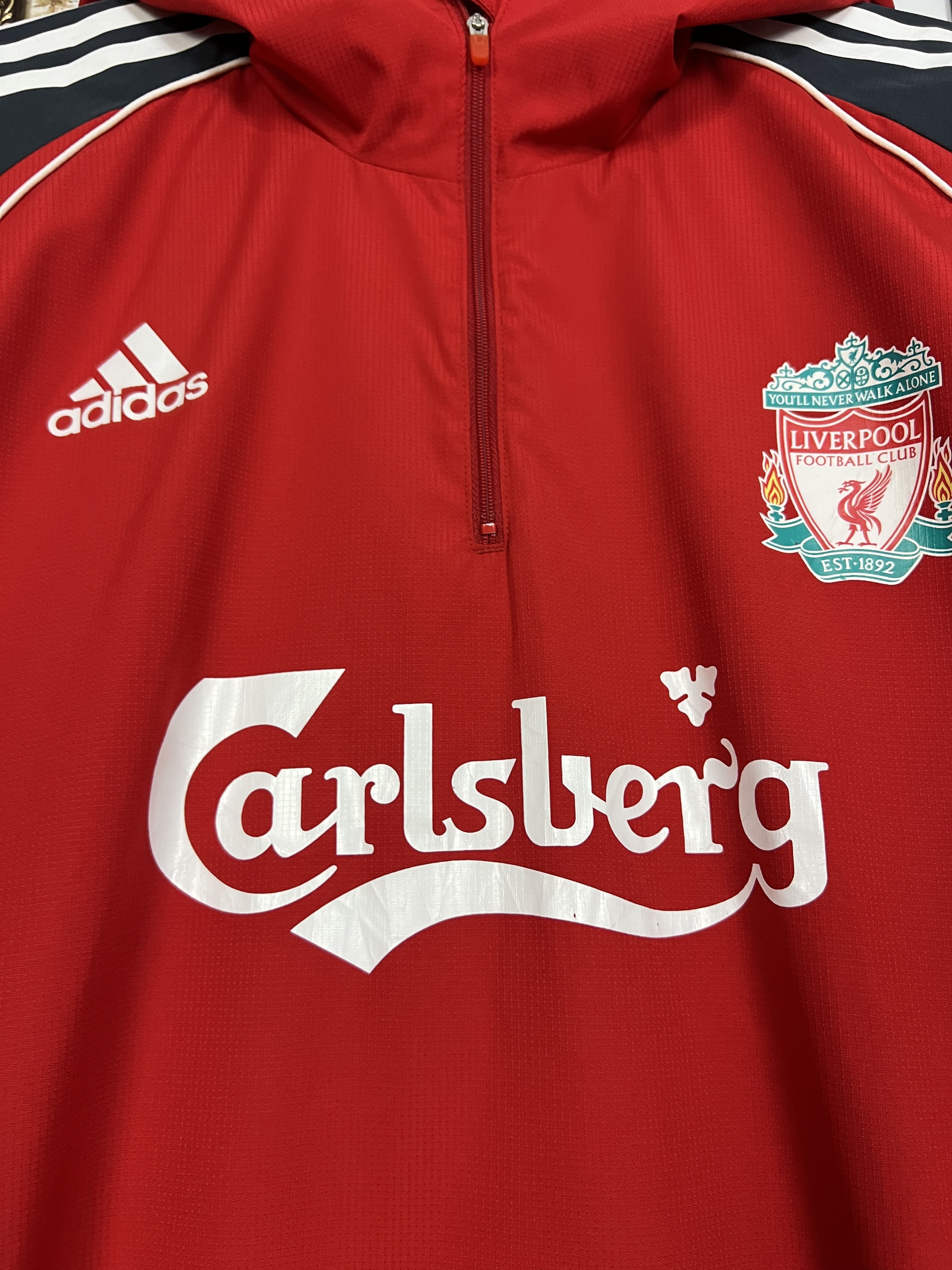 Adidas Vintage Adidas Liverpool Football Train Jacket Soccer Size US L / EU 52-54 / 3 - 3 Thumbnail