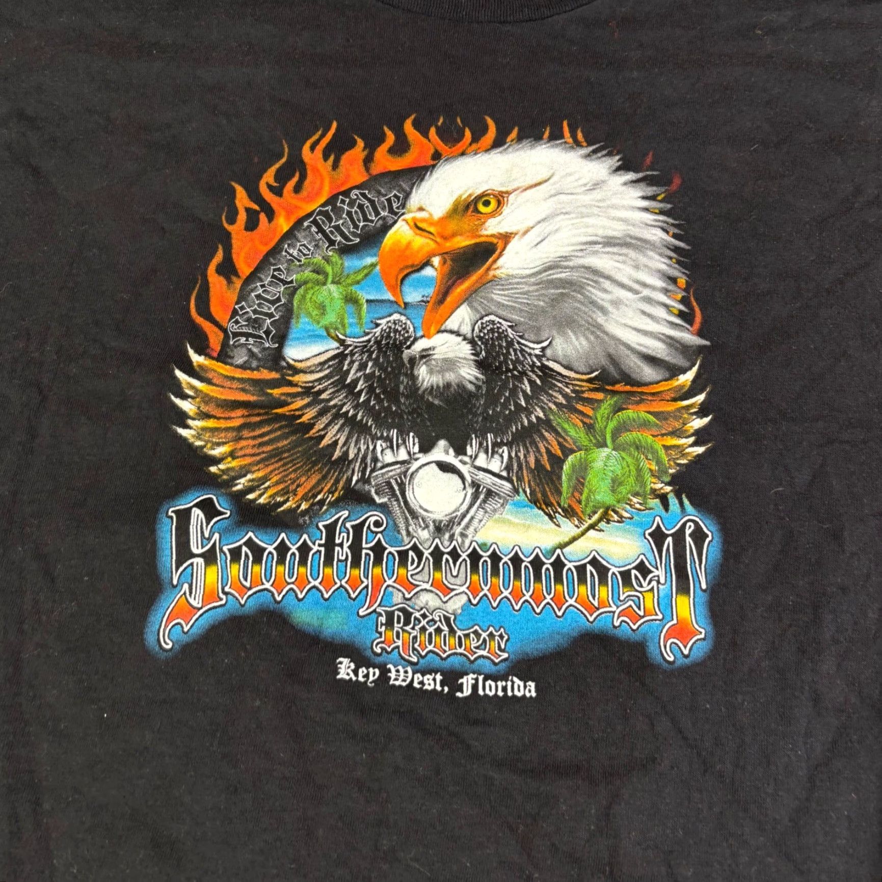 Vintage VINTAGE Soothiermood Rider Eagle Flames Long Sleeve T Shirt XL Black Mens Crew Neck Graphic Print 2000s Sportsman Jersey Cotton Knitted Size US XL / EU 56 / 4 - 6 Thumbnail