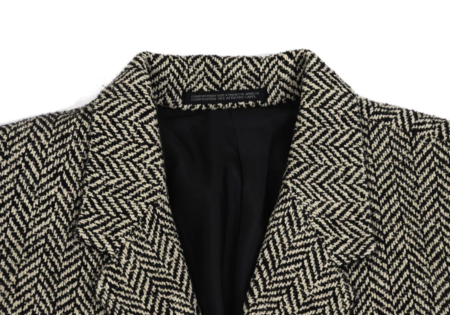 Yohji Yamamoto Yohji Yamamoto Houndstooth T Jacket Black Beige Size US S / EU 44-46 / 1 - 3 Thumbnail