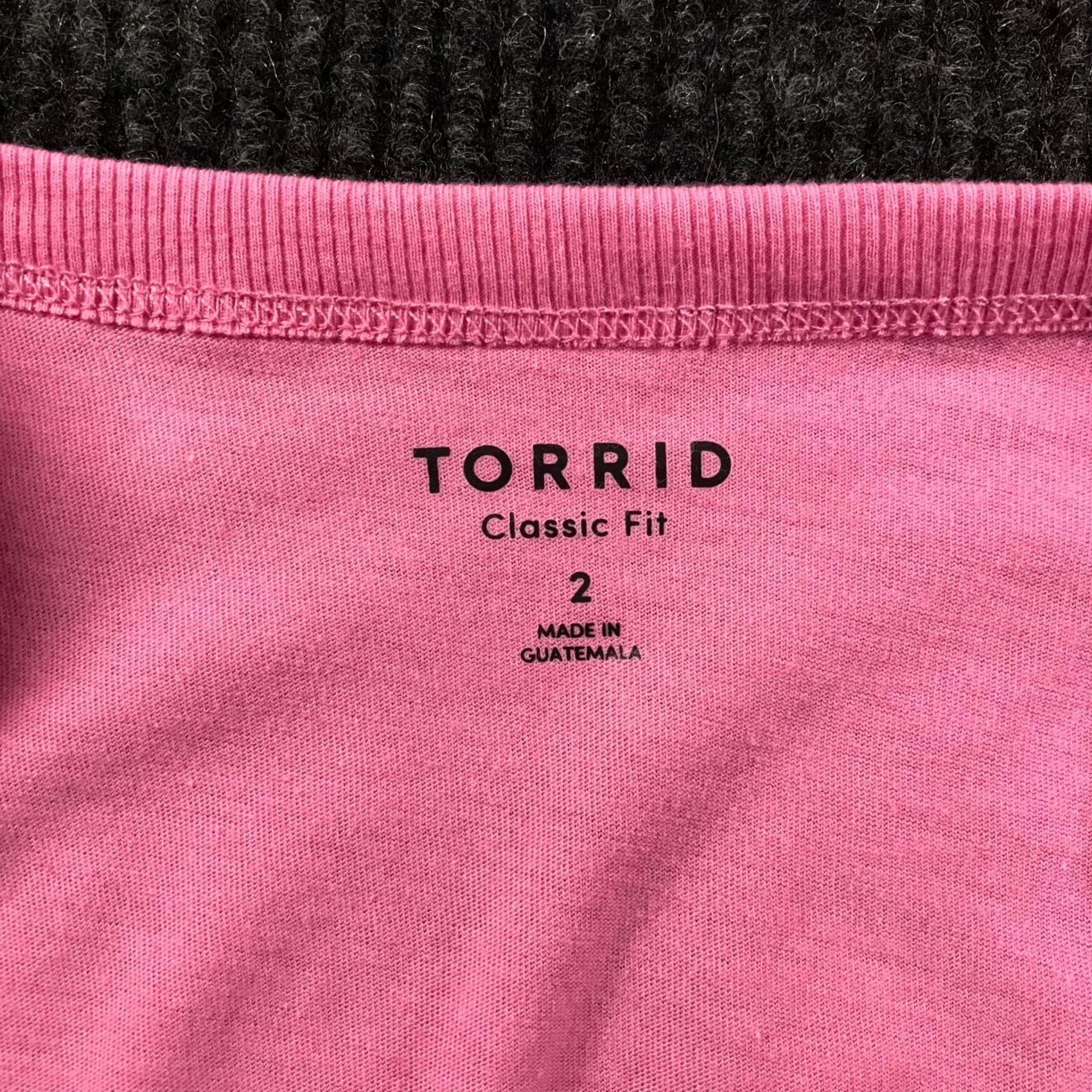 Torrid Torrid Classic Fit Tank Top Women 2 Plus Size Pink V-Neck Sleeveless Ribbed Trim Shirt Adults 20W Womens Size 3XL / US 20-22 - 7 Thumbnail
