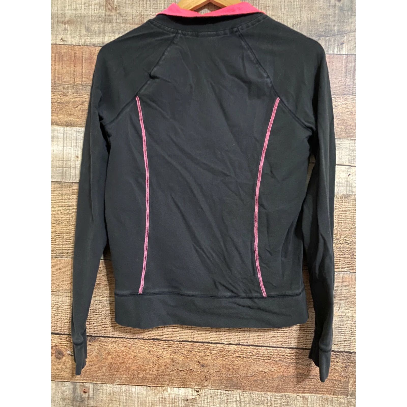 Victoria's Secret Victoria's Secret PINK Love Pink Ultimate 1/4 Zip Sweatshirt Black/Pink Size S-P Women Long Sleeve Pullover Zip 1/4 Love Theme Vintage No Size S / US 4 / IT 40 - 3 Thumbnail