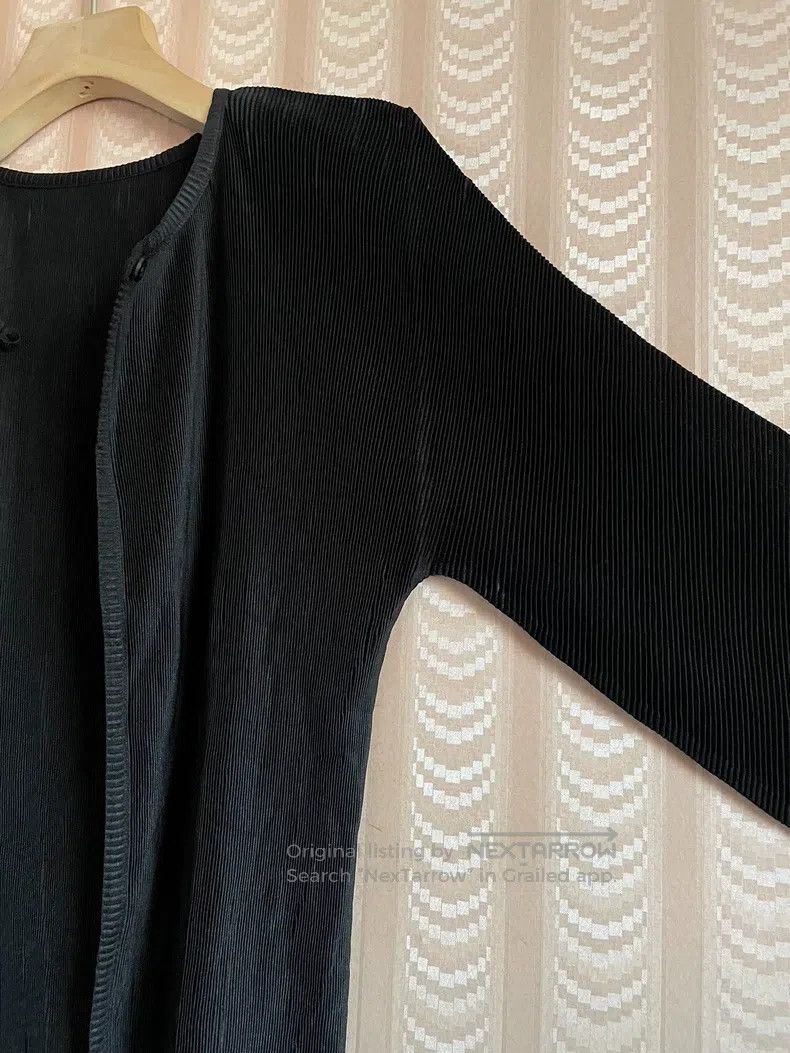 Issey Miyake Issey Miyake Black Toothpick Pattern Single Button Pleated Size L / US 10 / IT 46 - 6 Thumbnail