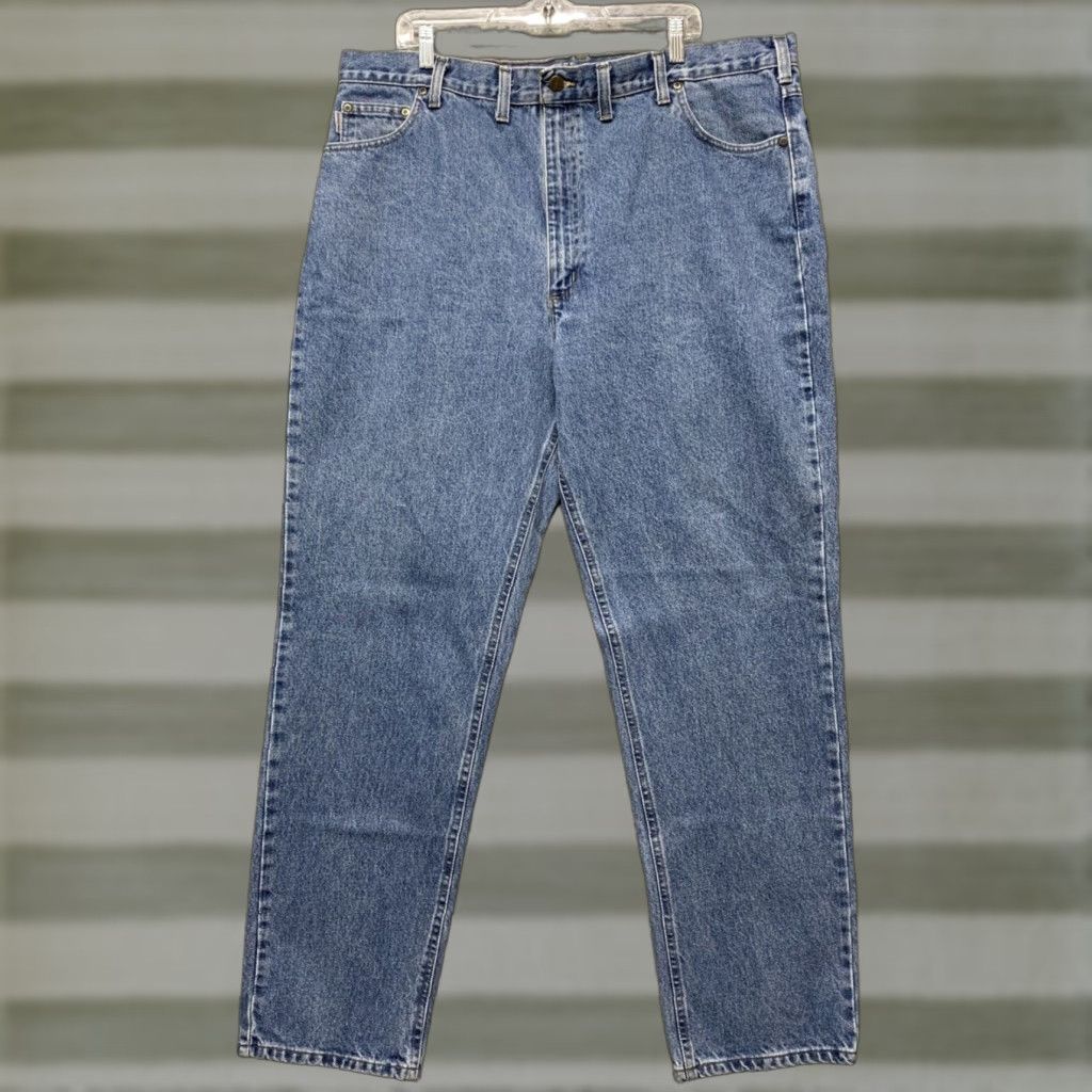 Carhartt Carhartt Jeans Size 42 X 32 1/2 Blue Denim Straight Traditional Fit READ Size US 42 / EU 58 - 1 Thumbnail