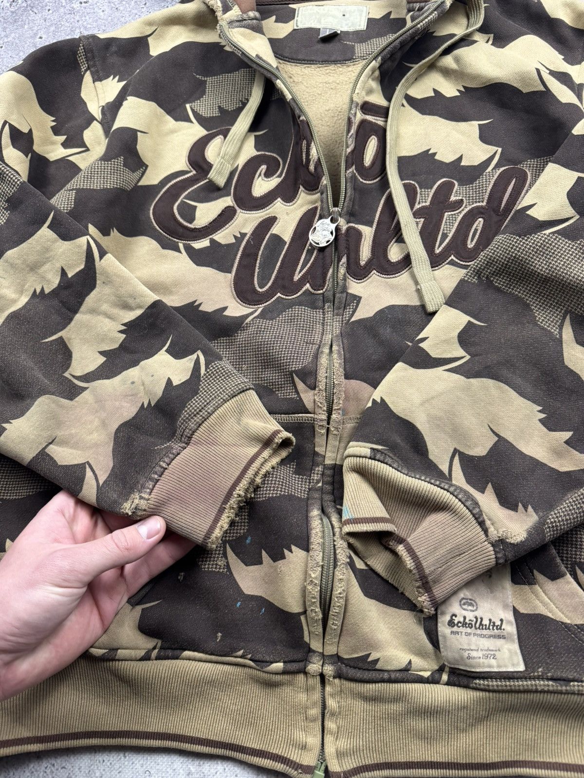 Ecko Unltd. Crazy Vintage Ecko Unltd Y2K Zip Hoodie Y2K Style Japan Size US L / EU 52-54 / 3 - 9 Thumbnail