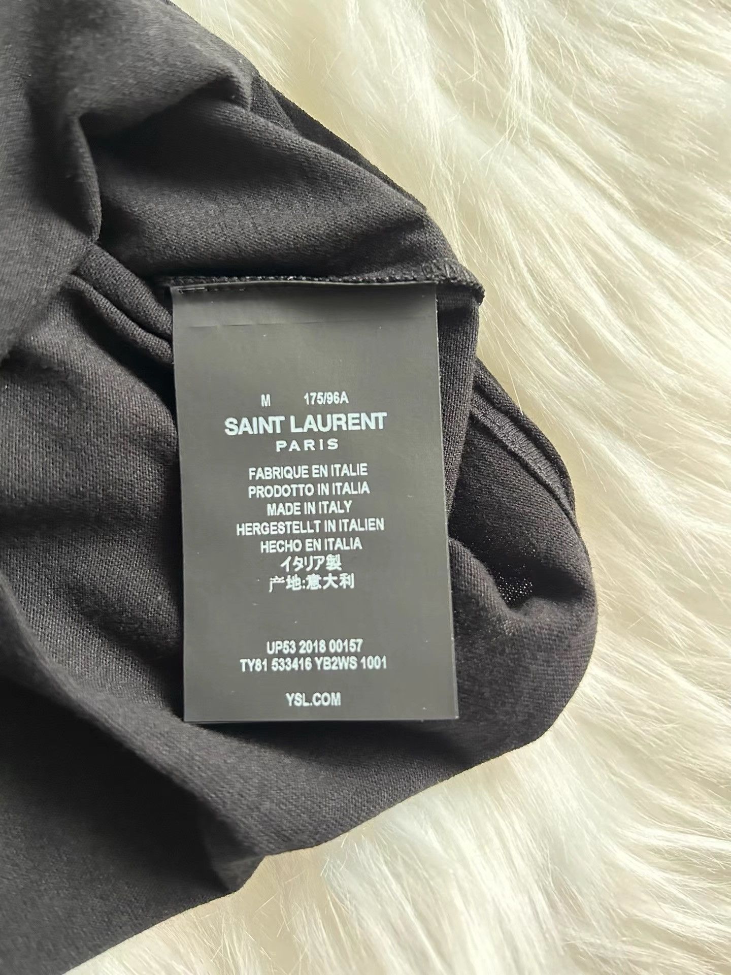 Saint Laurent Paris Saint Laurent Men's T-shirt K33 Size US M / EU 48-50 / 2 - 3 Thumbnail