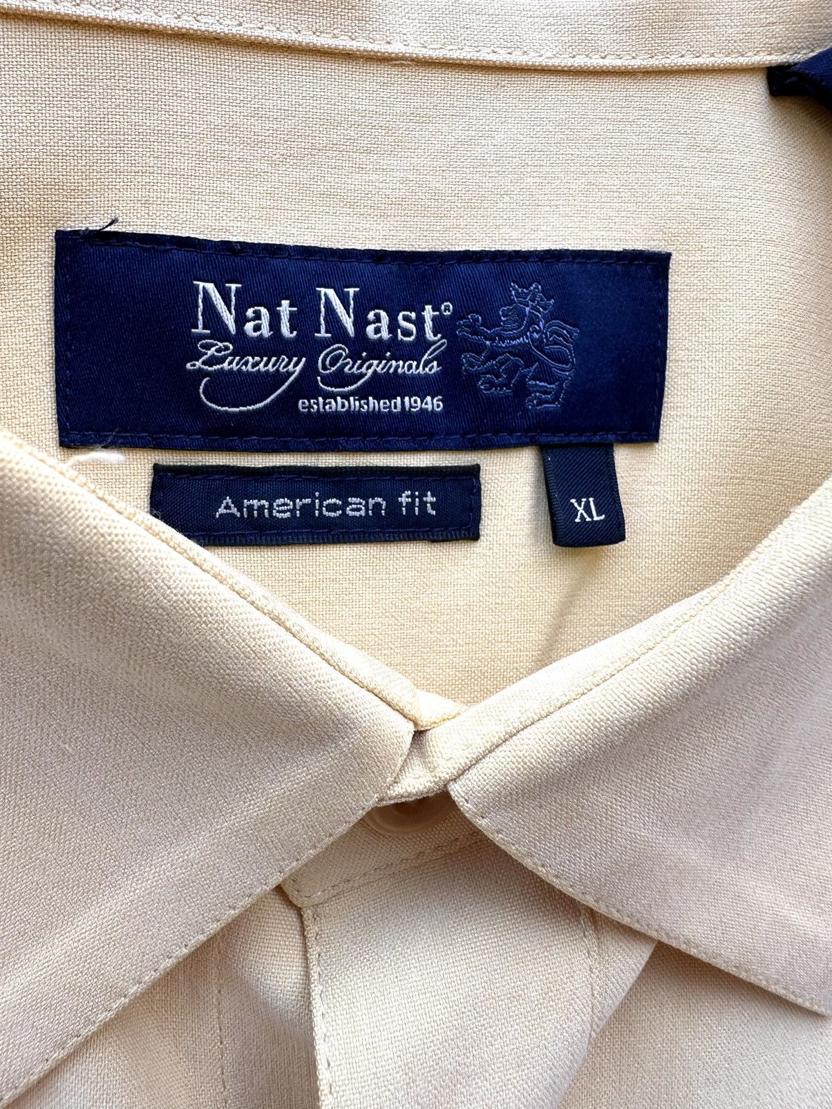 Nat Nast × Vintage NAT Nast Luxury Originals Silk Bowler Shirt Size Xl Yellow Size US XL / EU 56 / 4 - 3 Thumbnail
