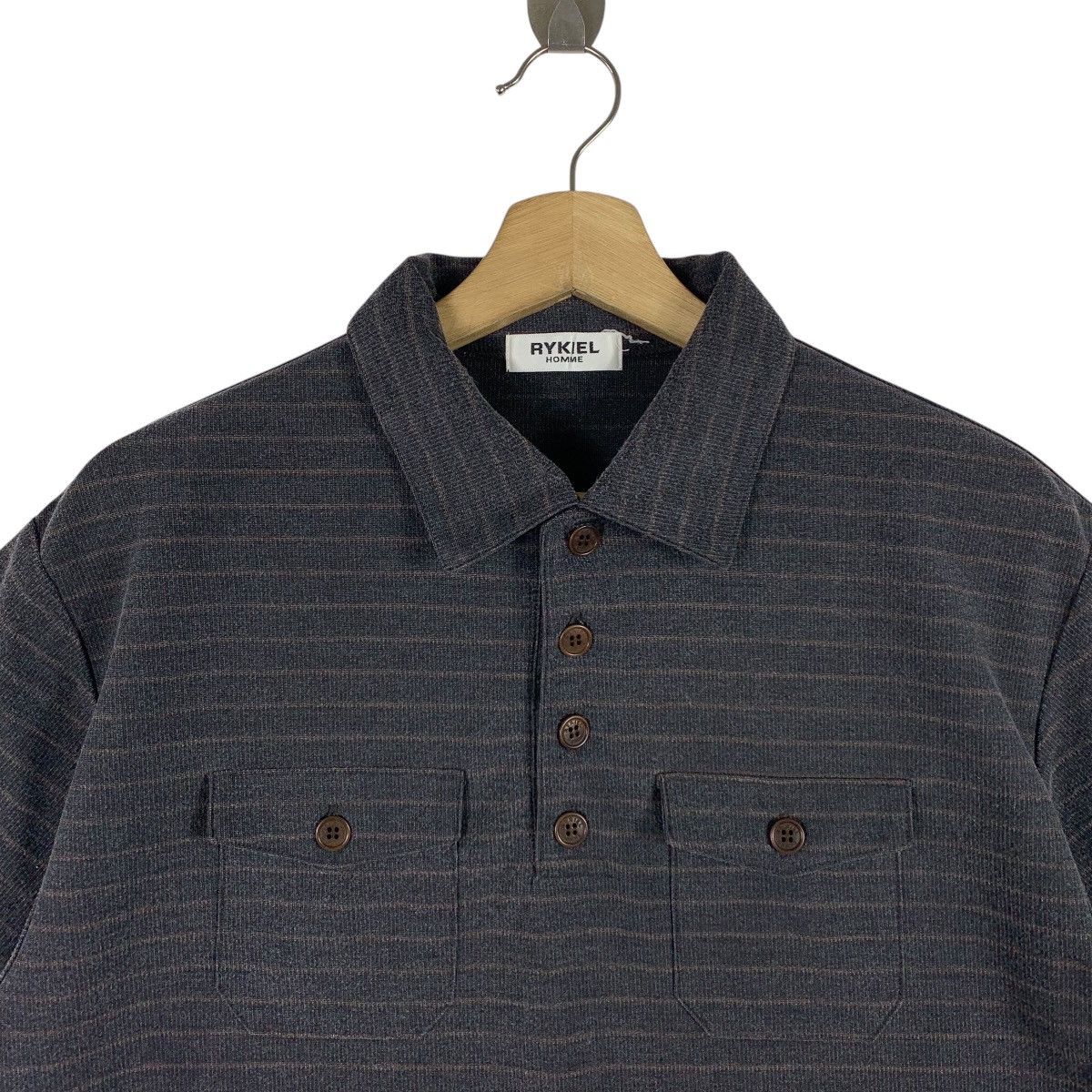 Designer × Sonia Rykiel RYKIEL HOMME double pocket polo tee Size US M / EU 48-50 / 2 - 2 Thumbnail