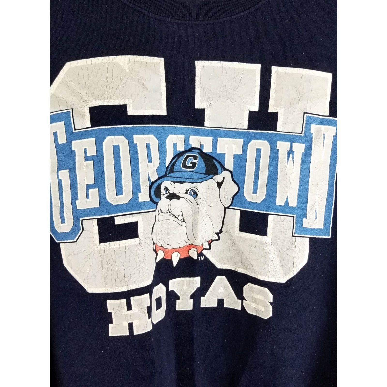 NCAA VINTAGE 90' GEORGETOWN HOYAS NCAA BLUE SWEATSHIRT SZ LARGE Mens Sweatshirt Blue 90s Georgetown Hoyas NCAA Sweatshirt L Mens Size US L / EU 52-54 / 3 - 2 Thumbnail