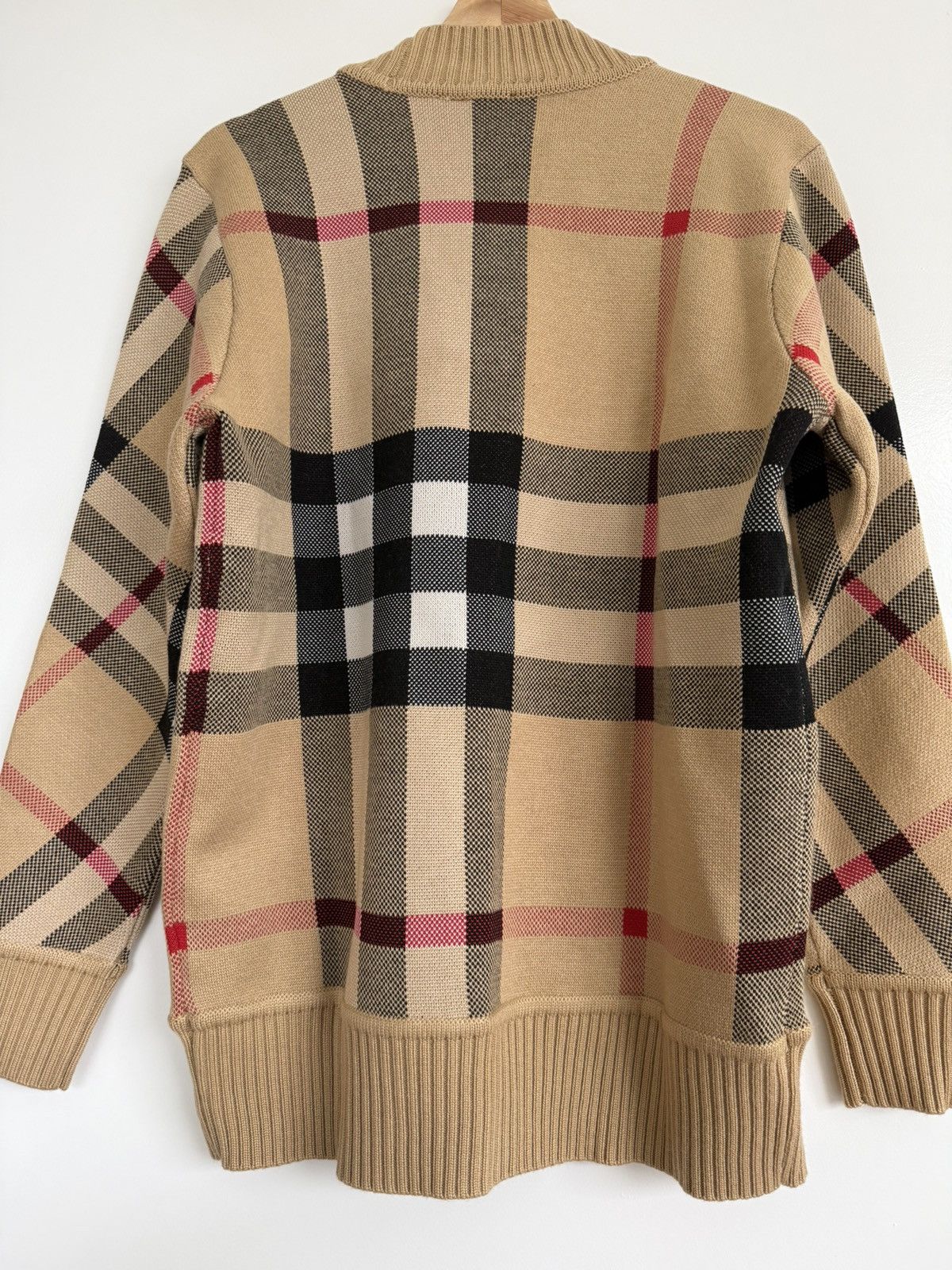 Burberry Burberry Check Wool Blend Cardigan (Womens Medium) Size M / US 6-8 / IT 42-44 - 4 Thumbnail