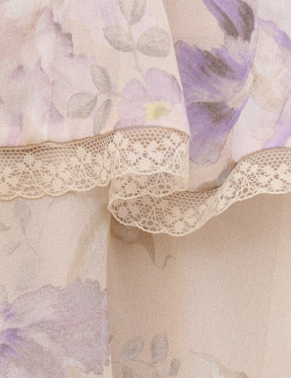 Zimmermann oc11z0825 Eden Lace Edge Midi Dress in Multicolor Size L / US 10 / IT 46 - 6 Thumbnail