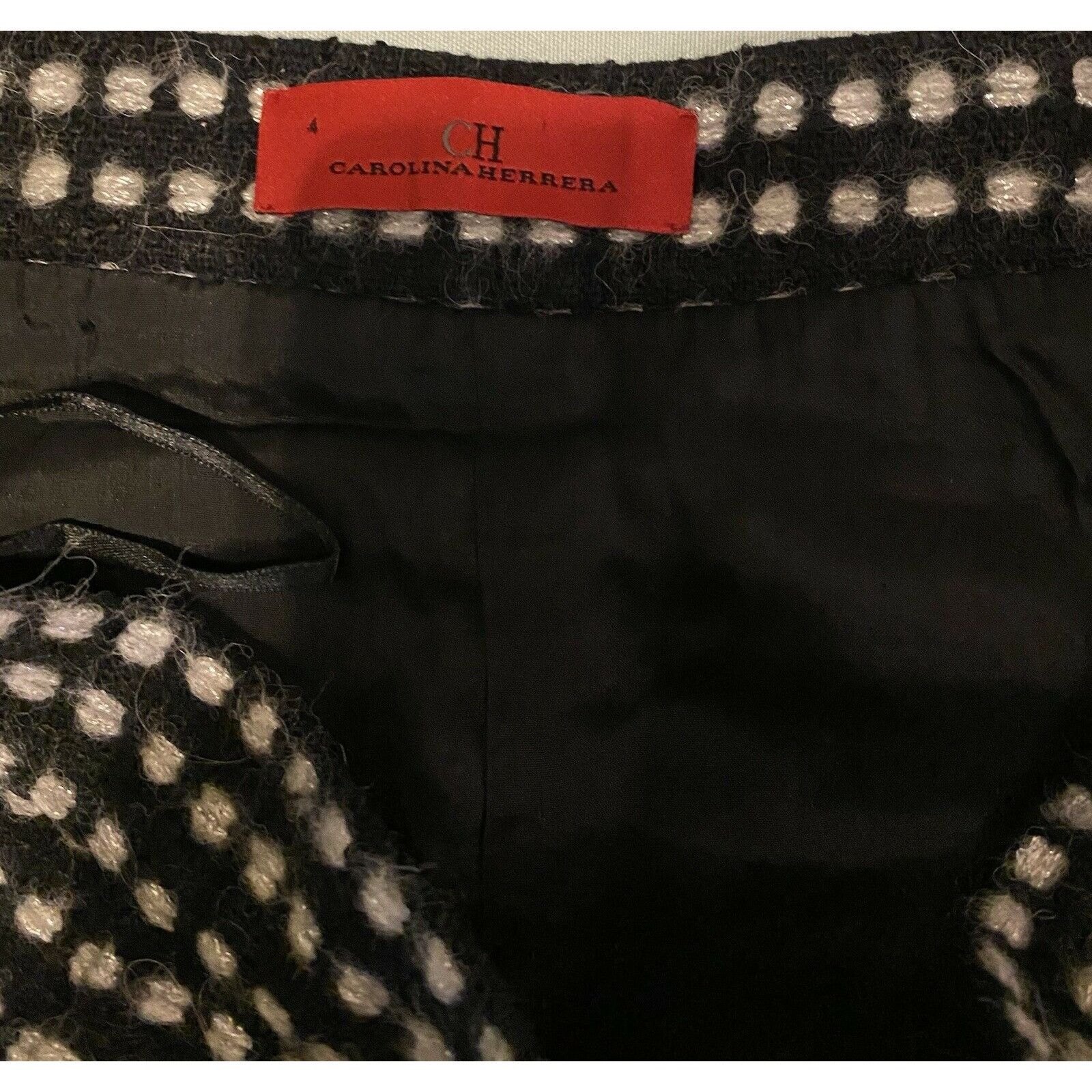 Carolina Herrera $400 Carolina Herrera 2 4 Skirt Tweed Boucle Black Wiggle Pe Size 27" / US 4 / IT 40 - 4 Thumbnail