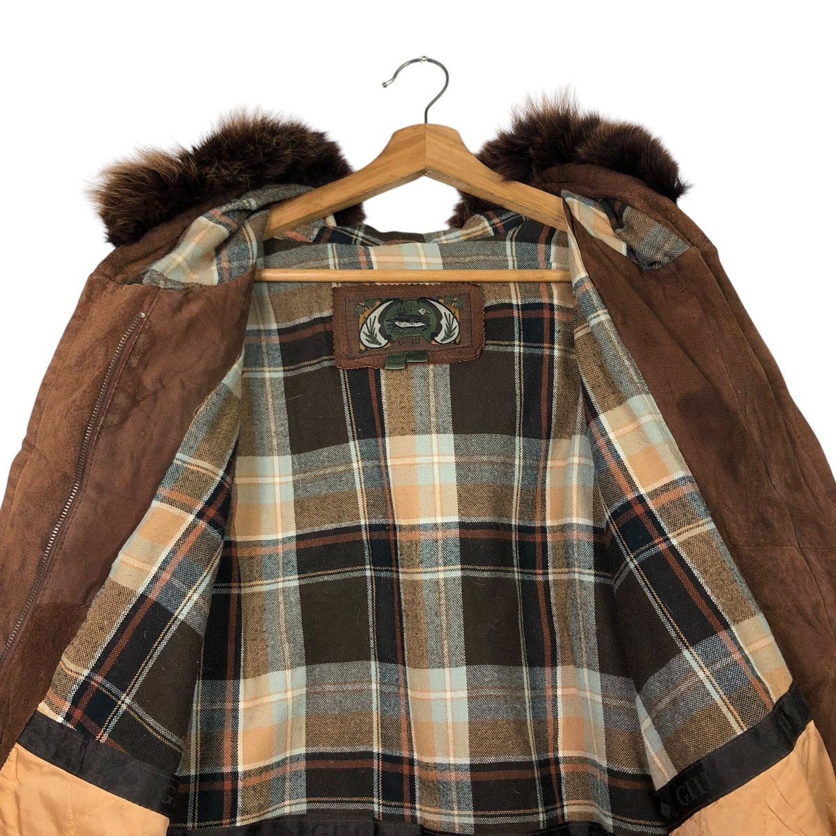 Vintage 🔥VINTAGE LEATHER JACKET HUNTING G-III MINK FUR HOODIE Size US M / EU 48-50 / 2 - 17 Thumbnail