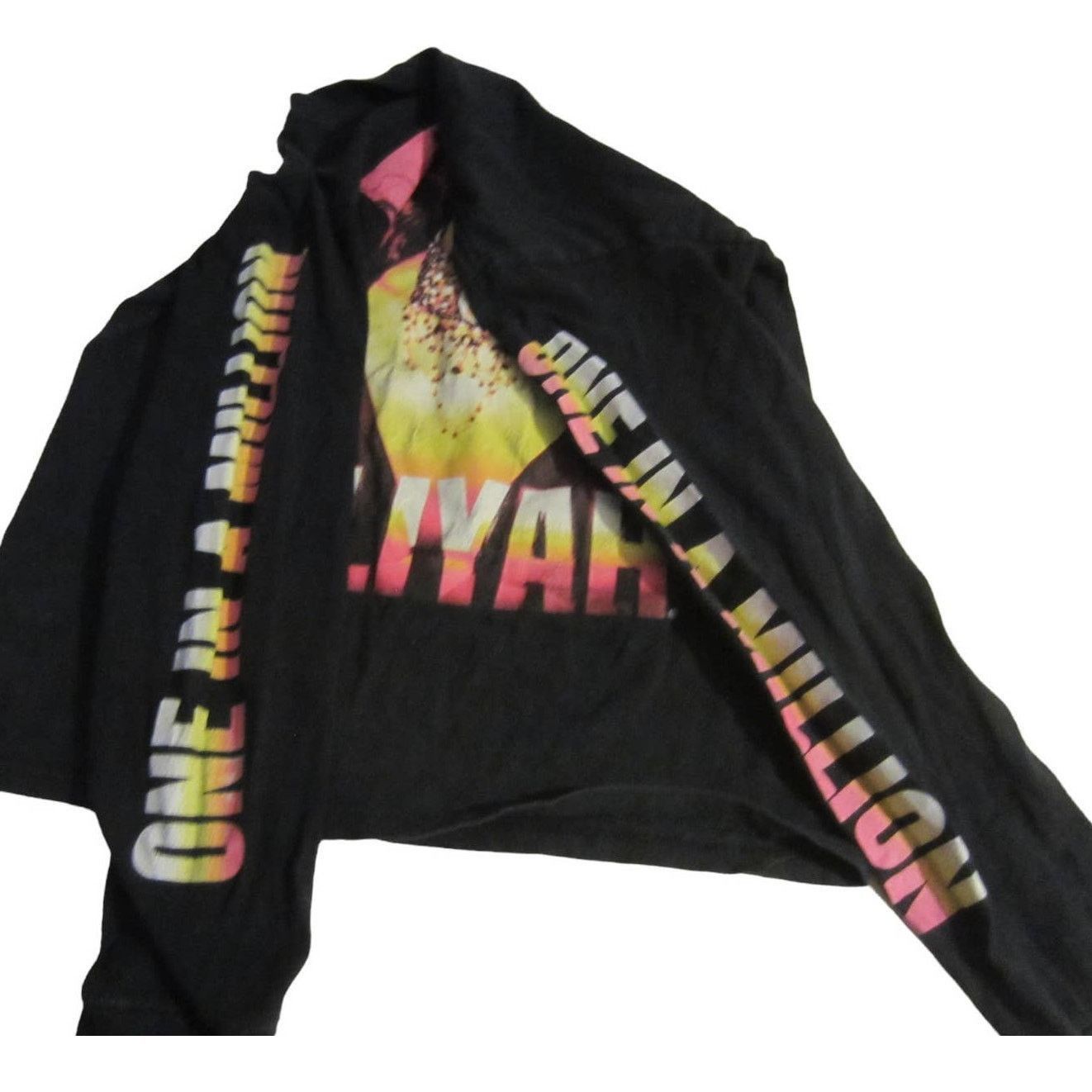 Other Aaliyah Long Sleeve Graphic Tee One in a Million Black S Size S / US 4 / IT 40 - 6 Thumbnail