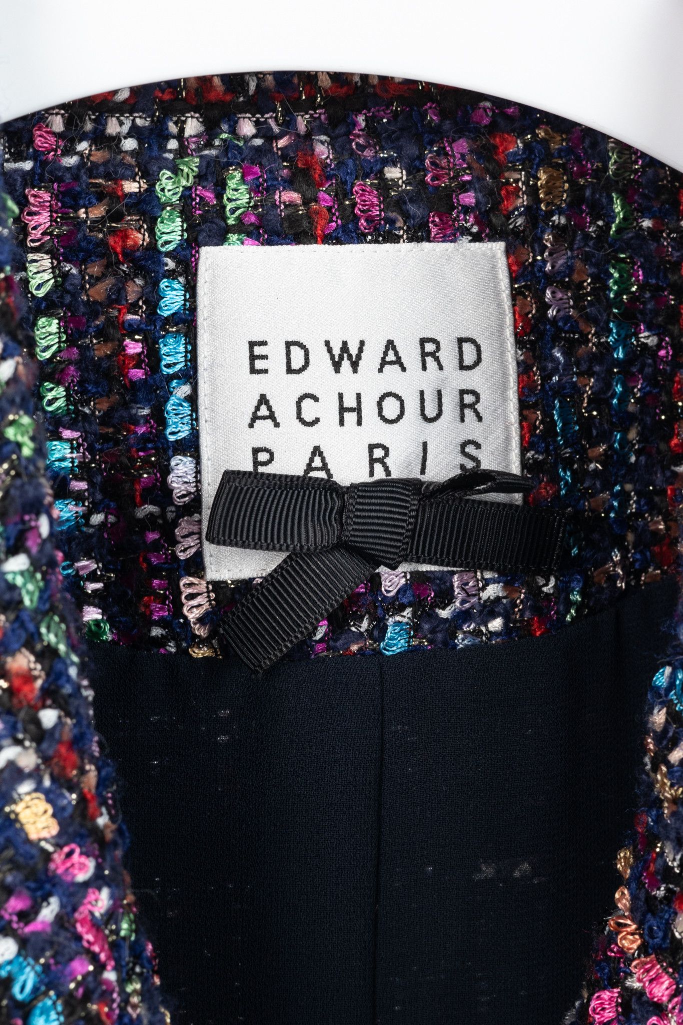 Other Edward Achour Paris Multicolour Tweed Fringe-Trim Jacket Size S / US 4 / IT 40 - 4 Thumbnail