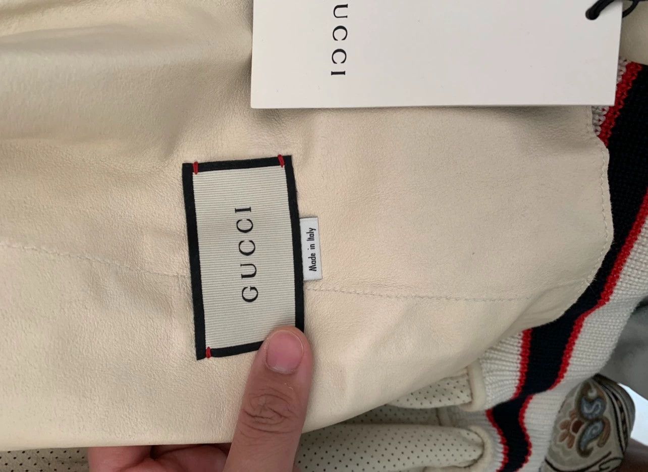 Gucci Gucci Leather 50 Color Block Sleeves Graffiti Logo Size US M / EU 48-50 / 2 - 3 Thumbnail